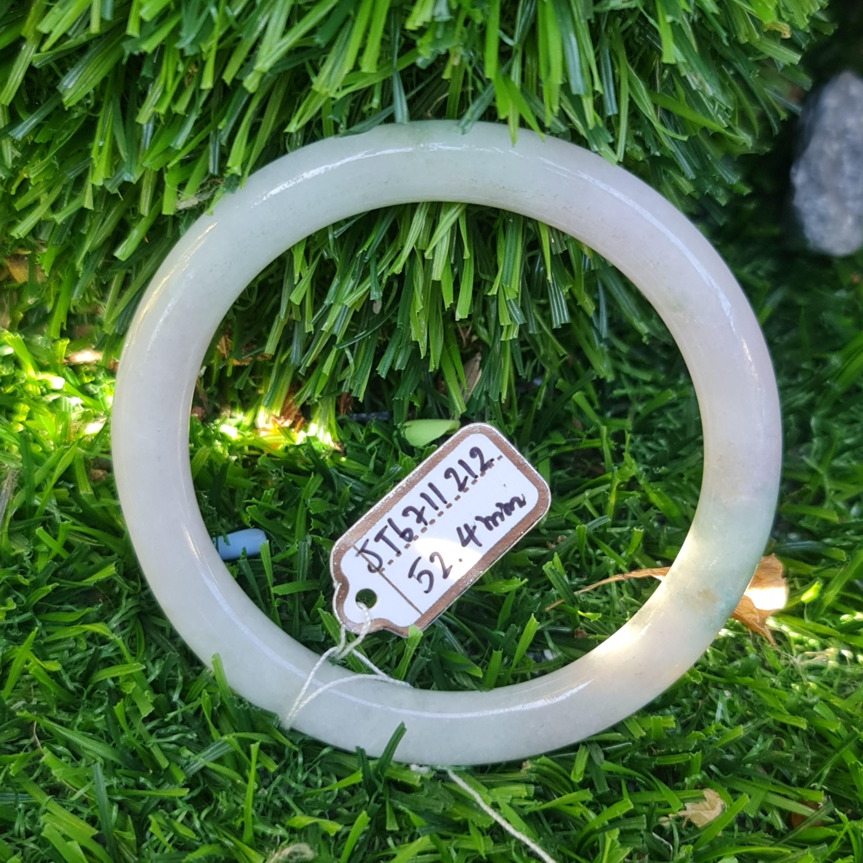 JT6711212 หยก พม่า แท้ Jade กำไลหยก 52.4 มม. (Jadeite bracelet) พม่า (Myanmar)