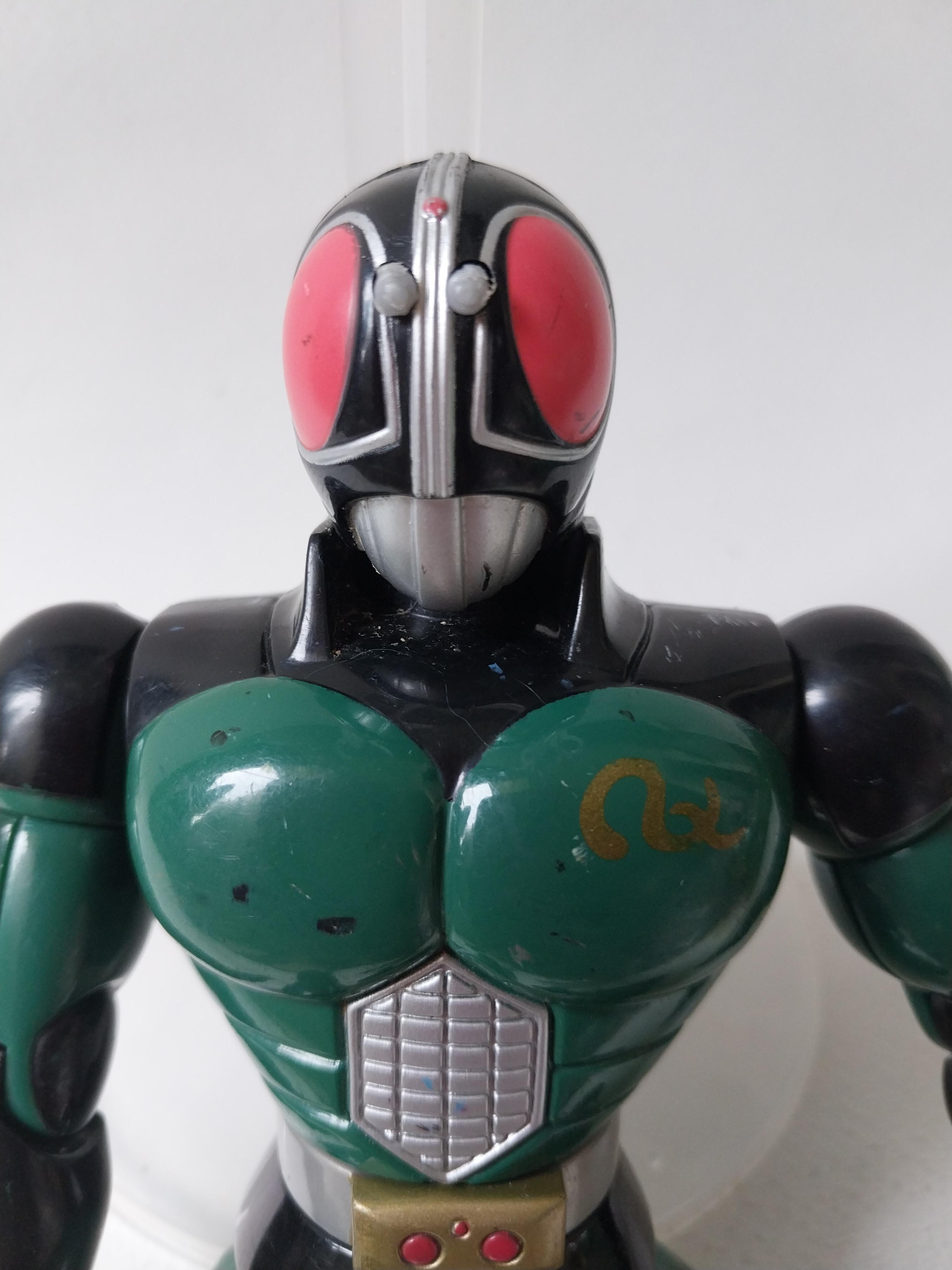 มีหลายภาพ ,**ไม่มีเขา มือชำรุด สีมีรอยบ้าง ตามภาพ มาส์คไรเดอร์แบล๊ค RX Posable Action Figure ขนาด 8 นิ้ว ข้อต่อทั้งตัว ไม่หลวม