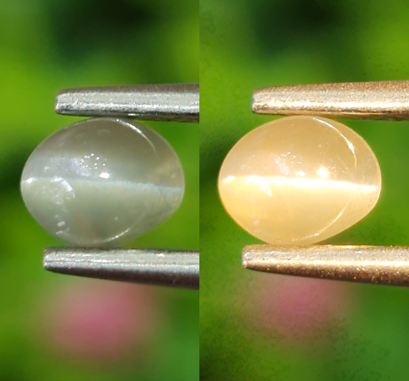 พลอย ตาแมว อเล็กซานไดร์ Cat eye Alexandrite 0.53 กะรัต (Cts.) พร้อมใบเซอร์ พลอยแท้ อัญมณีมงคลประจําวันเกิด เครื่องประดับพลอย