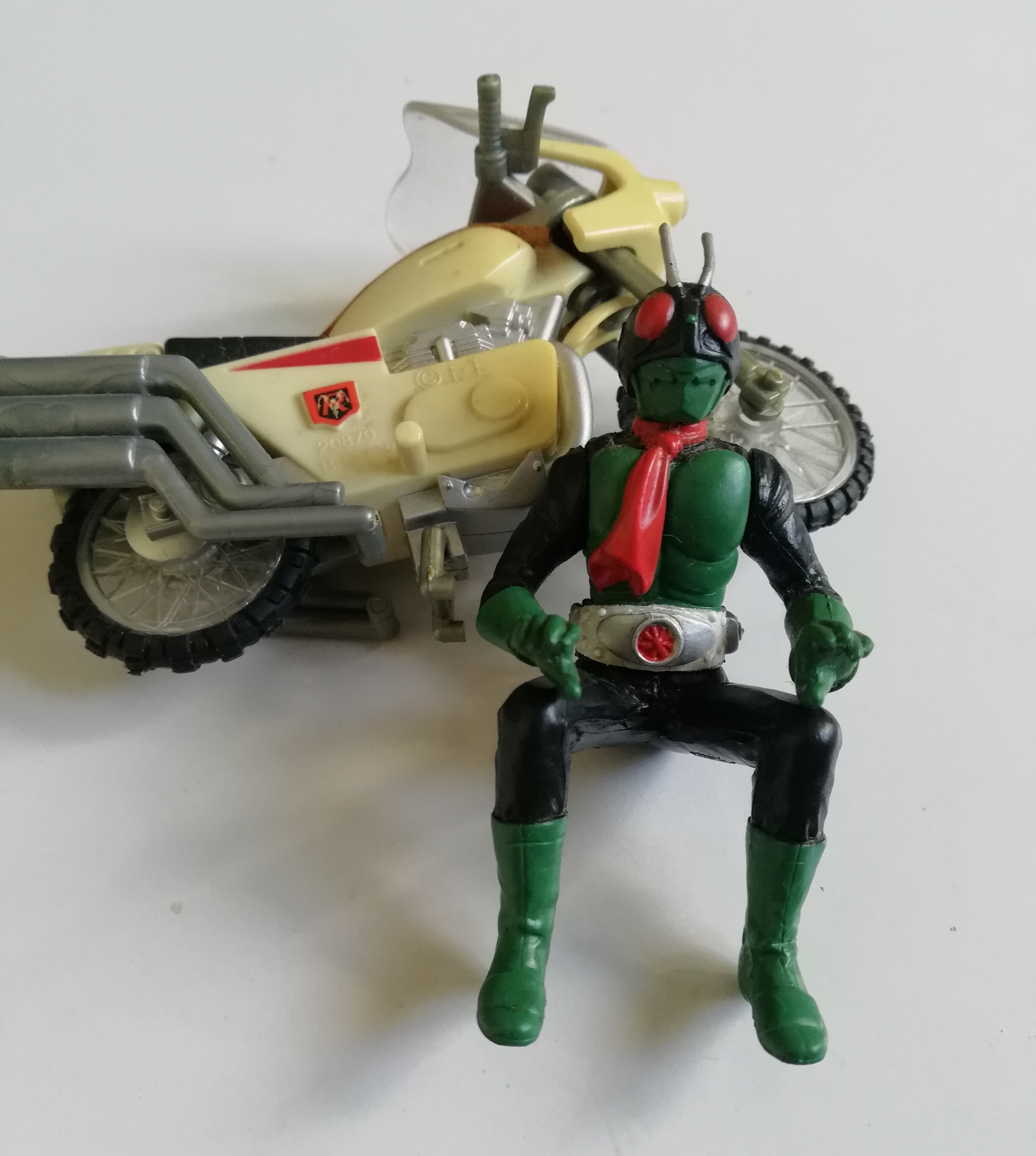 ของเล่น ของสะสม แคนดี้ทอยส์ประกอบแล้ว ไรเดอร์2 ขี่มอเตอร์ไซค์ Masked Rider 2 driving motobike,Cyclone ไรเดอร์2 ขี่ไซโคลน เก่าเก็บตามสภาพ