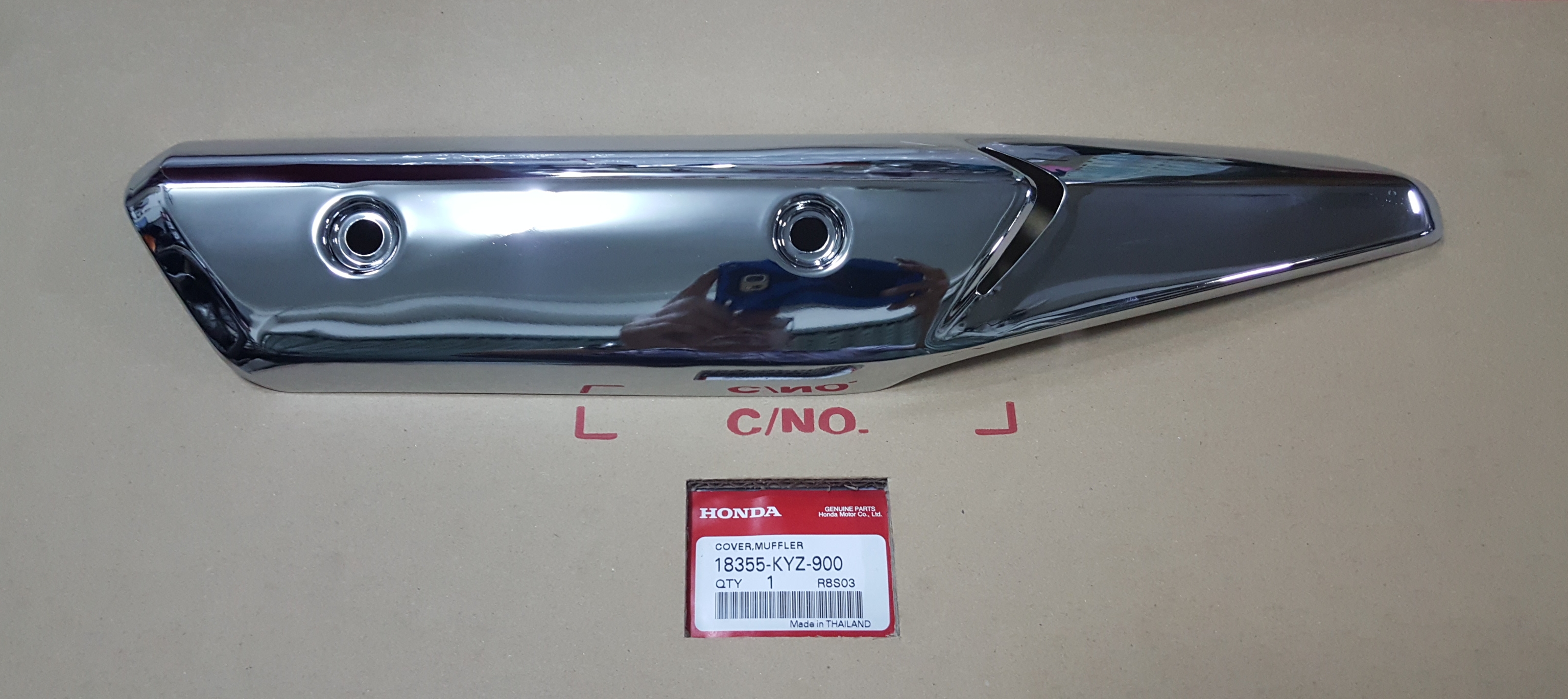 แผ่นบังท่อไอเสีย เวฟ125ไอ(ปี2012-17)ปลาวาฬ