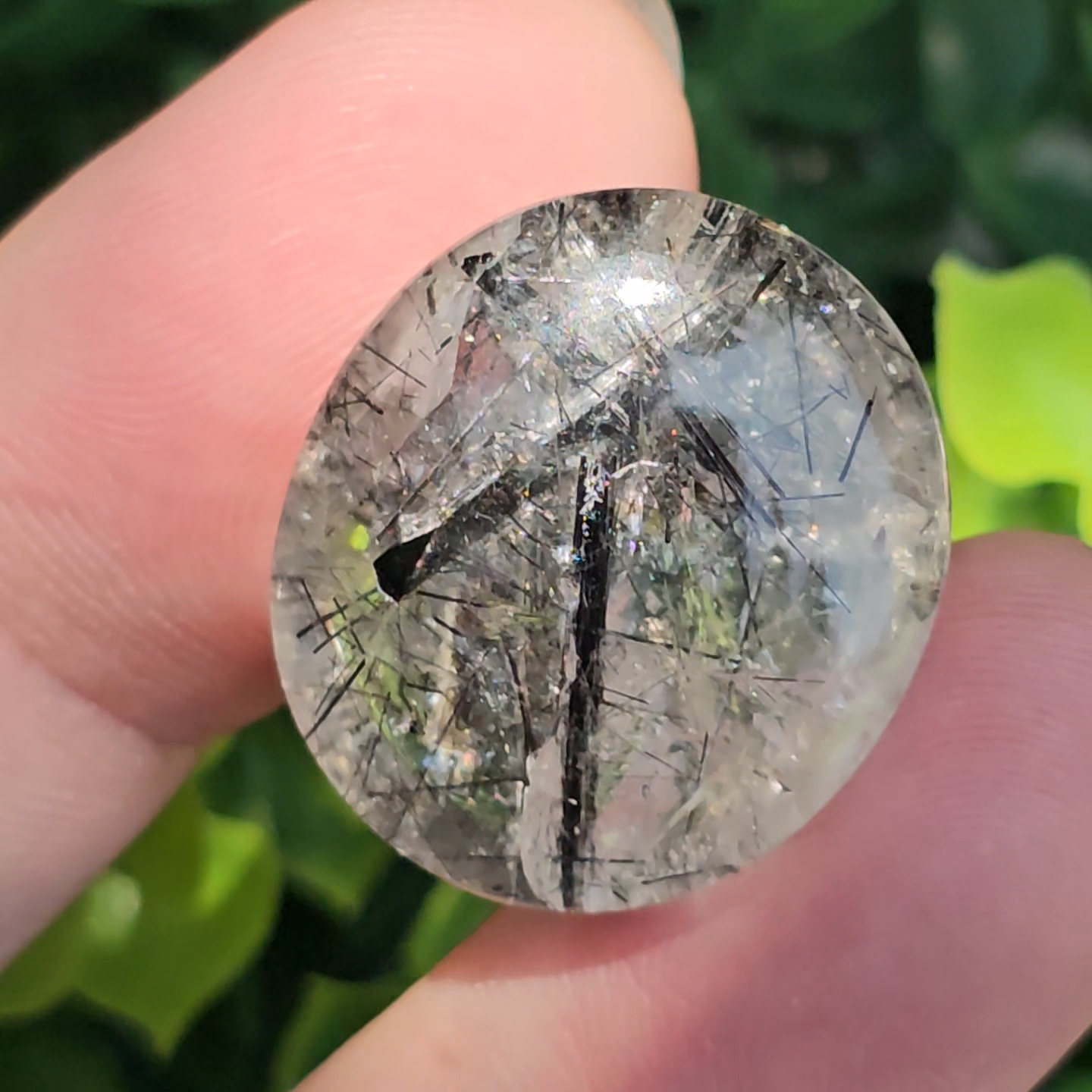 ไหมดำ ควอตซ์ แก้วขนเหล็ก Black Rutilated Quartz 42.51 กะรัต Cts. พลอยแท้ อัญมณีมงคลประจําวันเกิด เครื่องประดับพลอย