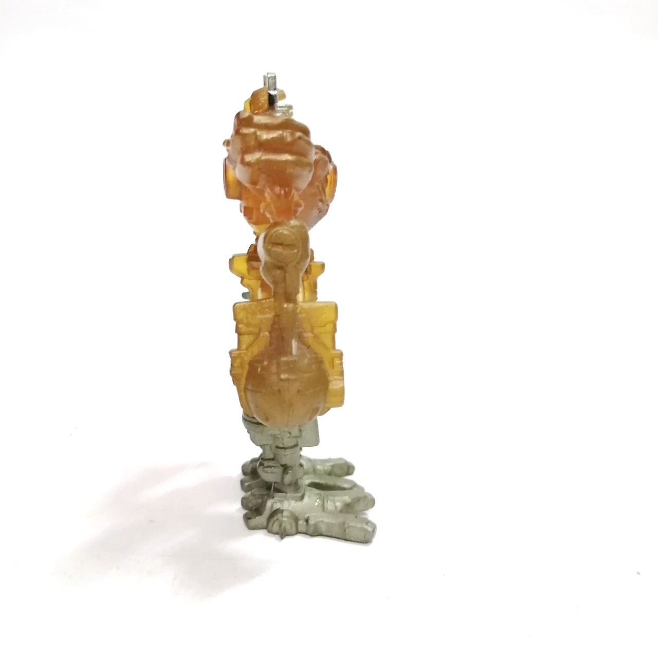 ตุ๊กตุ่นยาง ตัวใส ทำสีบางจุด สีโลหะบางจุด หุ่นยนต์ อะครอยเยอร์ จากไมโครแมน ขนาดตามรูป เก่าเก็บสภาพดี ขนาดใหญ่กว่าปกติ