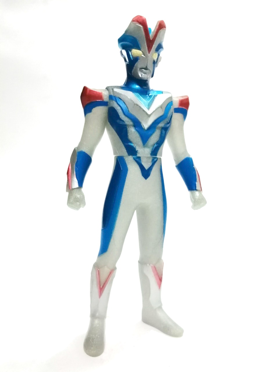 สปาร์คดอล5.5นิ้ว อุลตร้าแมนวิคตอรี สีพิเศษตัว เทาโปร่งแสง ใช้สี บรอนเงิน ฟ้าบรอนส์ ใส่เกล็ด สติ๊กเกอร์ครบ bandai chaina ปี 2012 สภาพดี ใหม่,Special edition,Sparkdoll Ultraman Victory, transparent bronze