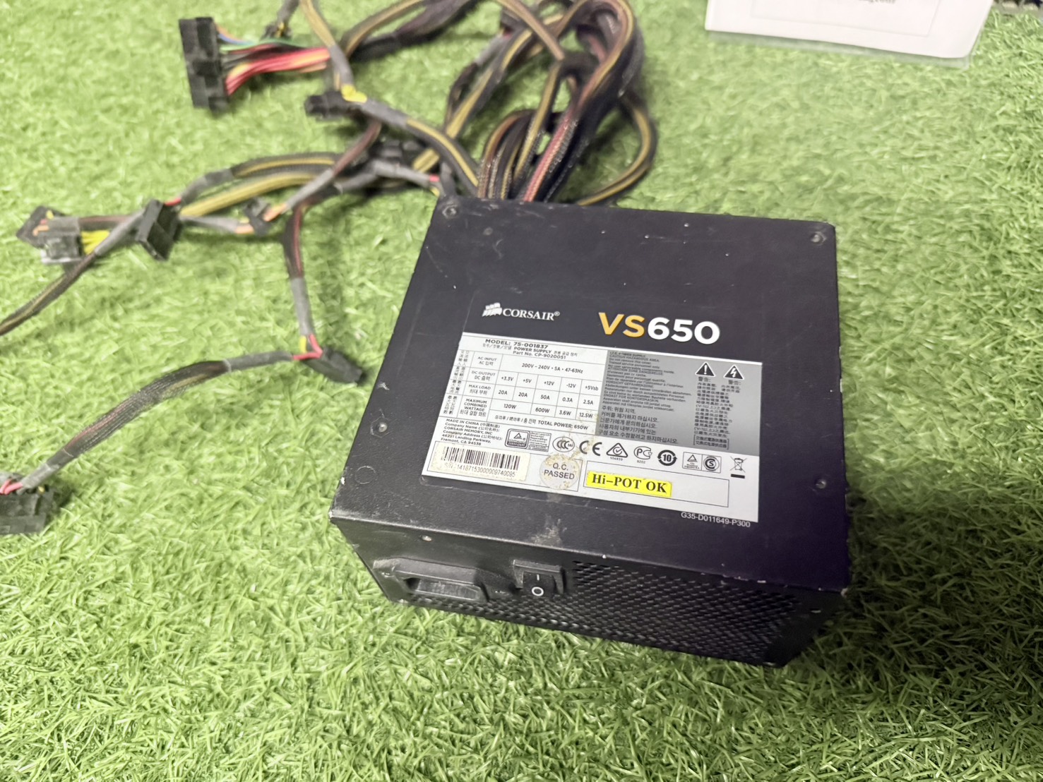 POWER SUPPLY CORSAIR 650W VS650 สายตามรูป