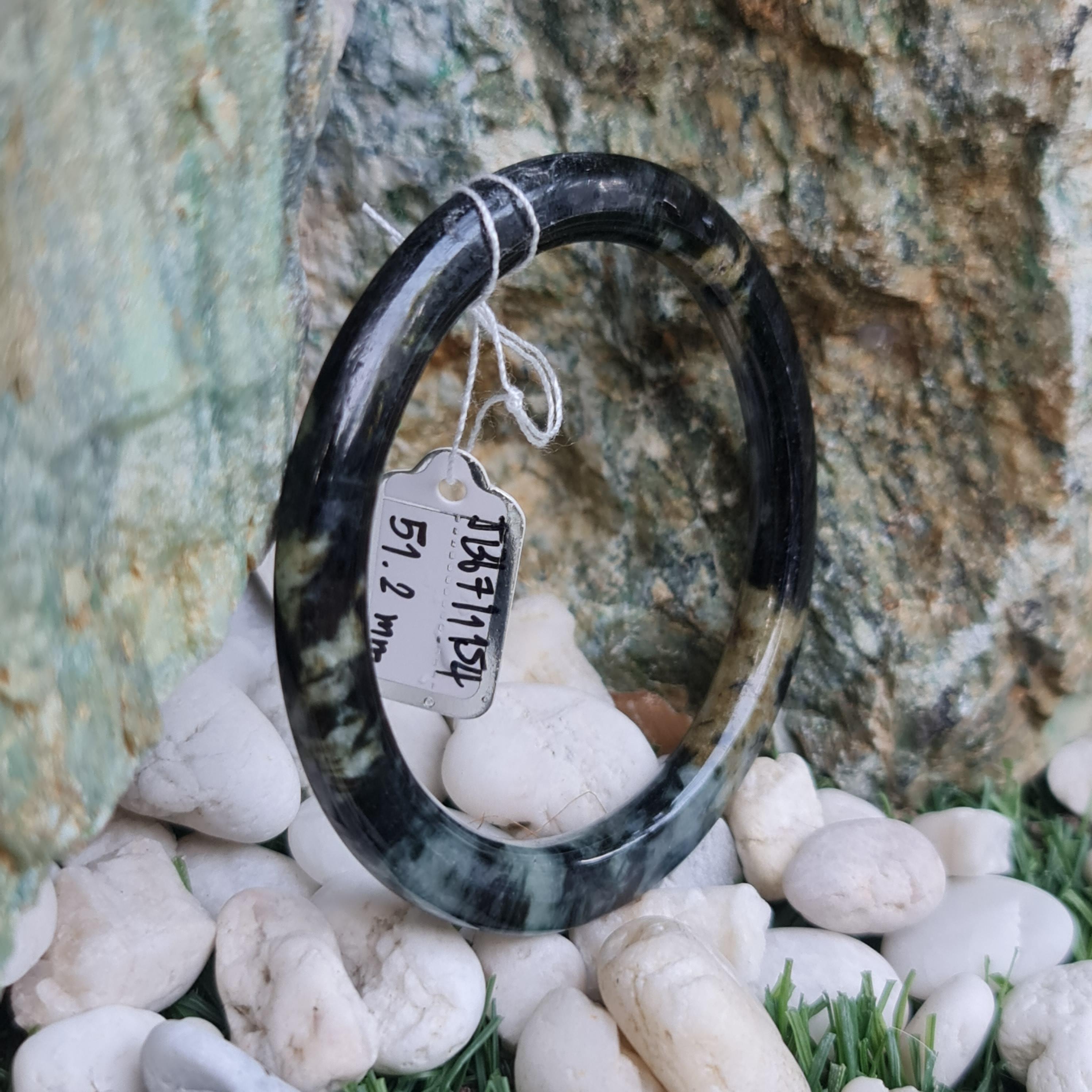 JB6711154 หยก พม่า แท้ Jade กำไลหยก 51.2 มม. (Jadeite bracelet) พม่า (Myanmar)