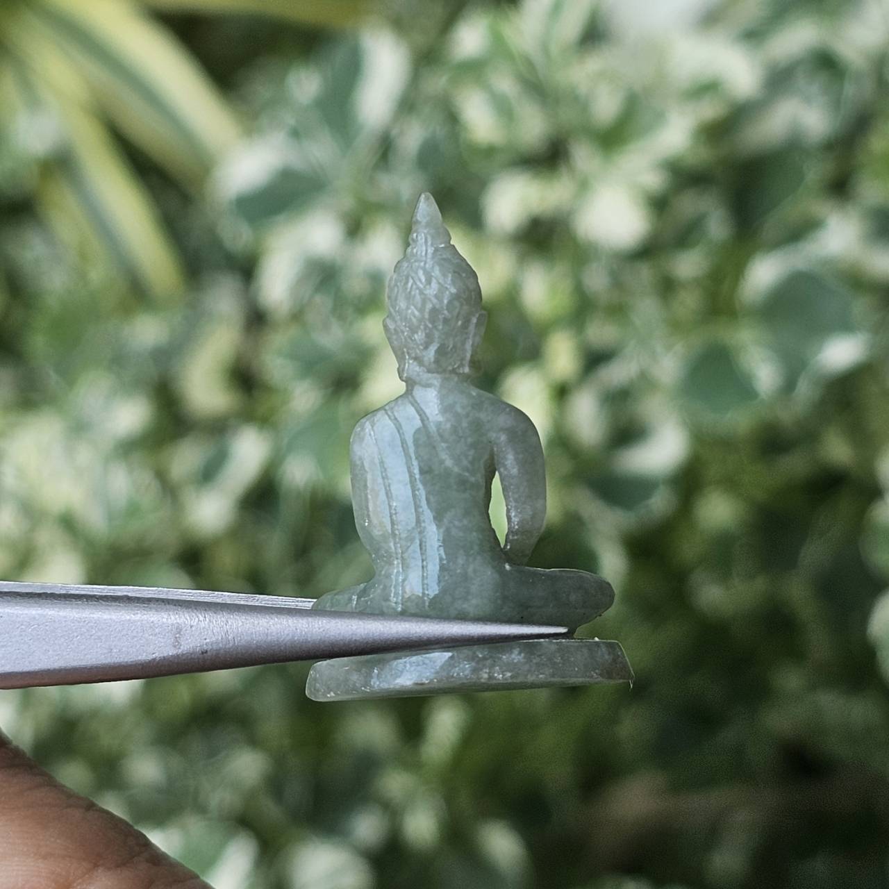 หยก แกะสลัก รูป พระ (Burmese jadeite) 19.31 กะรัต (cts.) หยก พม่า แท้