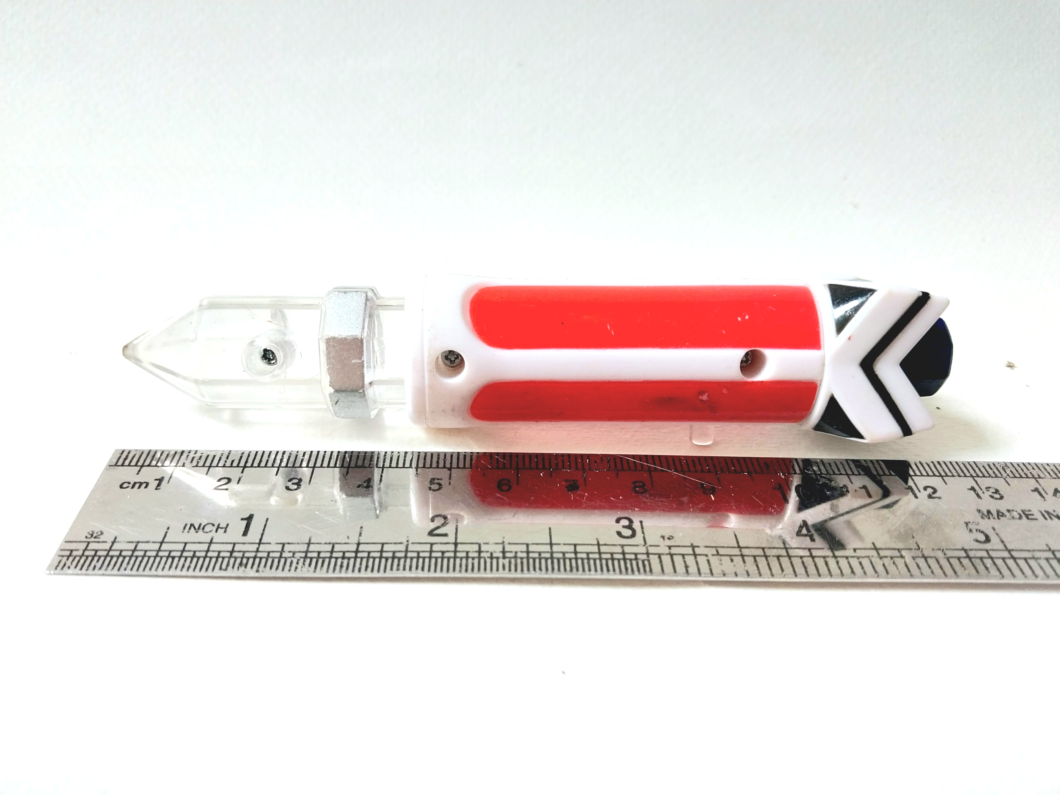 มีหลายภาพ,แคนดี้ทอย อุปกรณ์แปลงร่างอุลตร้าแมนเอทตี้ (อุลตร้าแมน80) ไบรท์สติ๊ก **ไม่มีระบบไฟ,ไม่มีแสง ไม่มีเสียง กดปุ่มเลื่อนแท่งใสให้ยืดออกมาได้ตามภาพ-มีรอยบ้าง