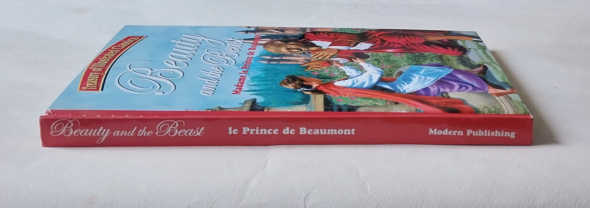 หนังสือนิทานภาษาอังกฤษ สภาพเก่าเก็บ บิวตี้แอนด์บีสต์ ปกแข็ง เนื้อหาขาวดำ พร้อมภาพประกอบทั้งเล่ม Treasury of Illustrated Classics ,Beauty and the Beast ,Madame le Prince de Beaumont,Modern Publishing