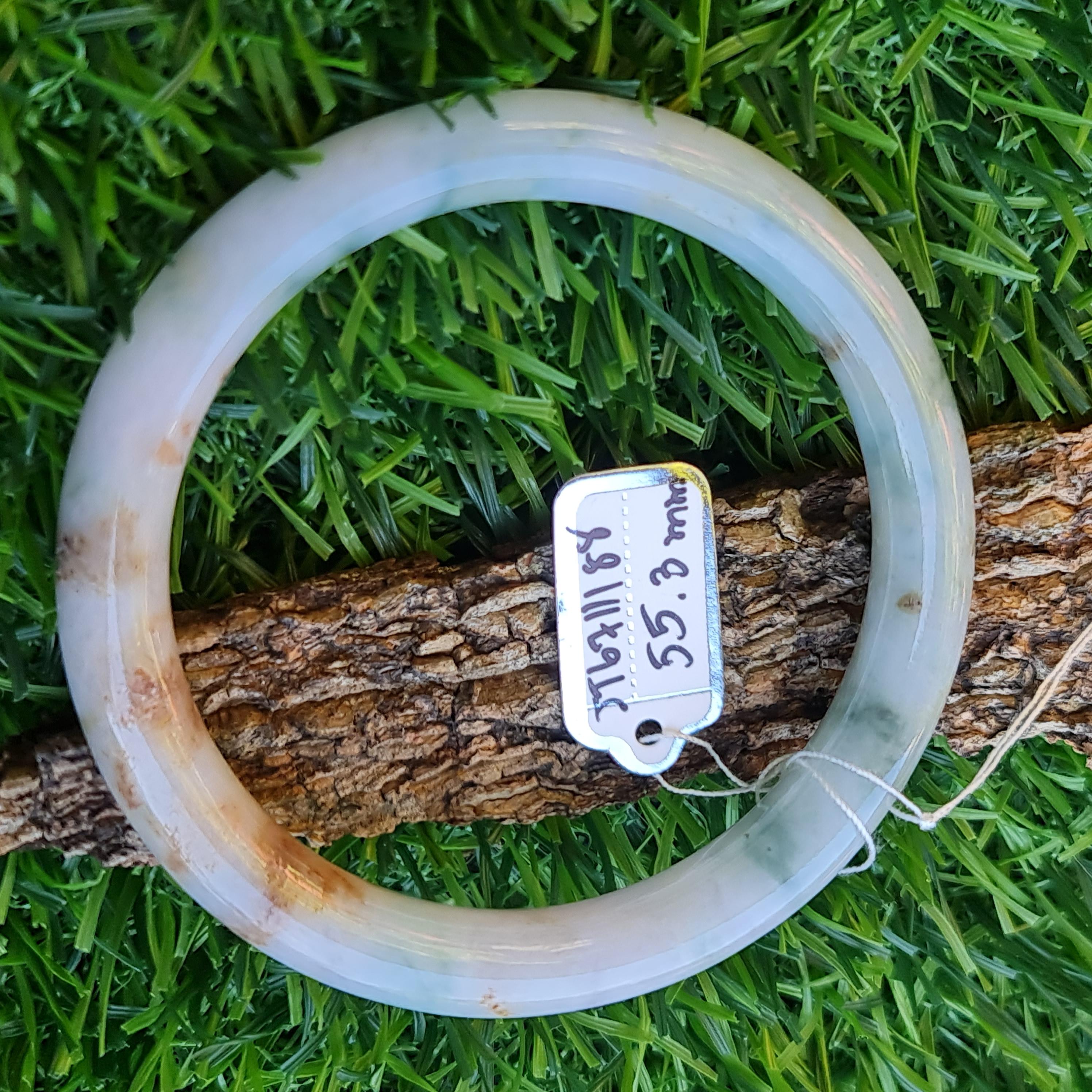 JB6711188 หยก พม่า แท้ Jade กำไลหยก 55.3 มม. (Jadeite bracelet) พม่า (Myanmar)