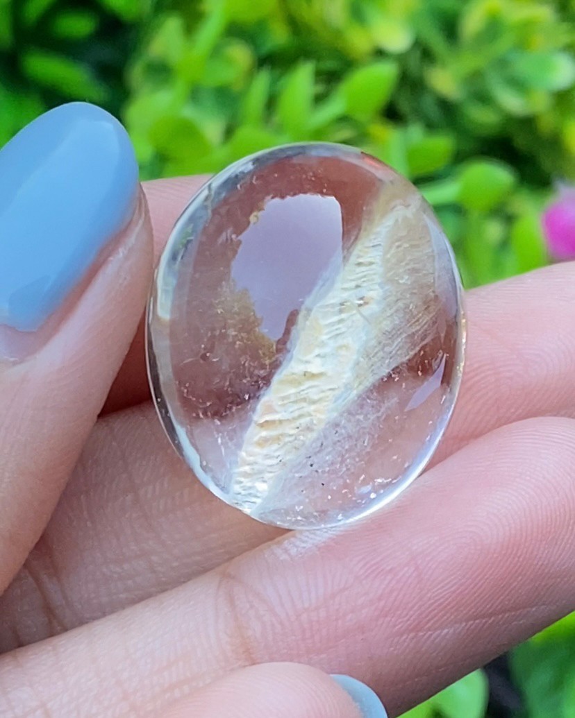 โป่งข่าม ควอตซ์ Rutilated Quartz 58.44 กะรัต Cts. พลอยแท้ อัญมณีมงคลประจําวันเกิด เครื่องประดับพลอย