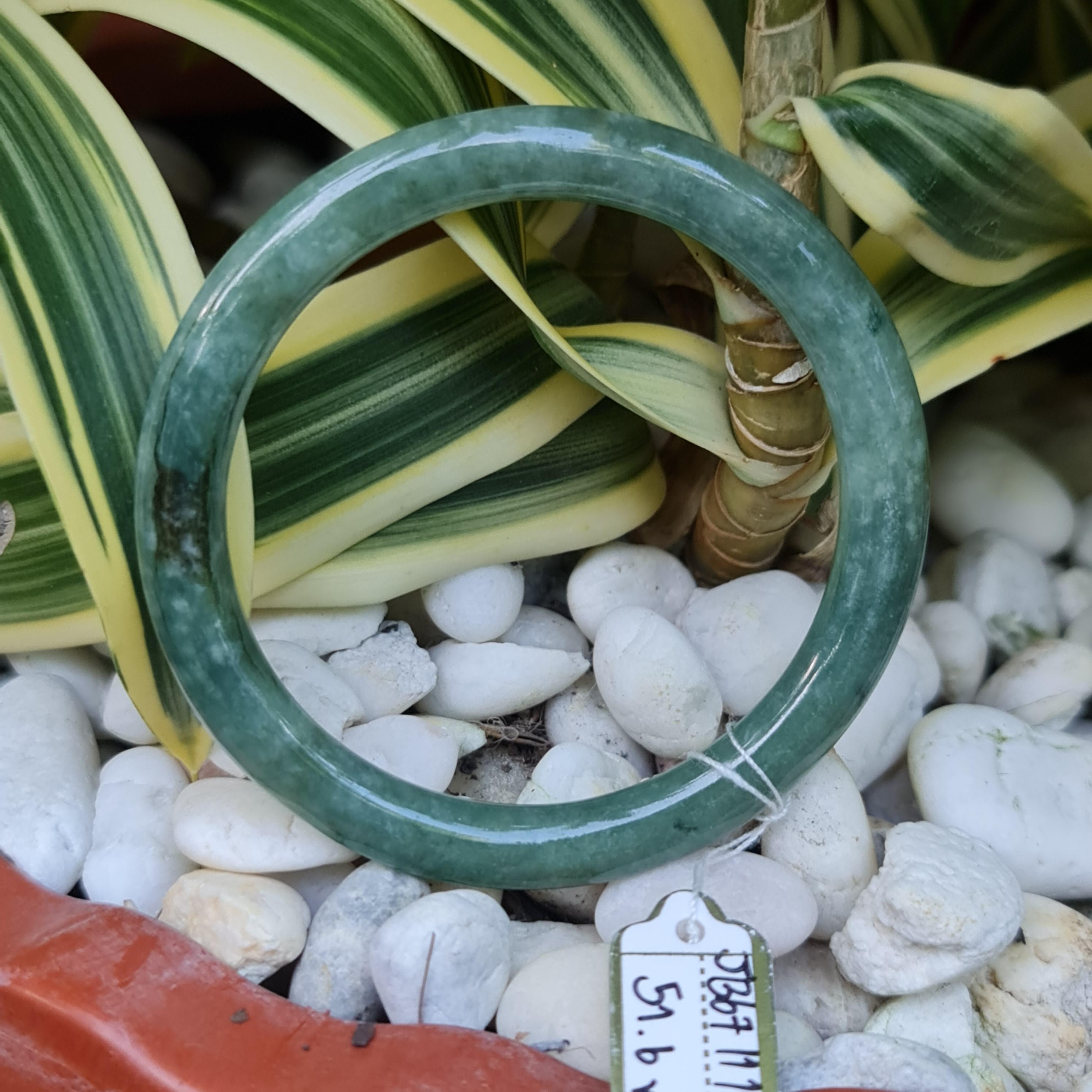 JB6711143 หยก พม่า แท้ Jade กำไลหยก 51.6 มม. (Jadeite bracelet) พม่า (Myanmar)