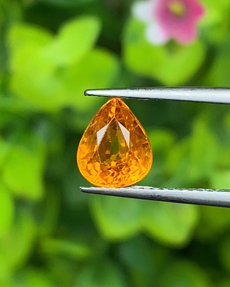พลอย บุษราคัม Yellow Sapphire 1.64 กะรัต (Cts.) พลอยแท้ อัญมณีมงคลประจําวันเกิด เครื่องประดับพลอย