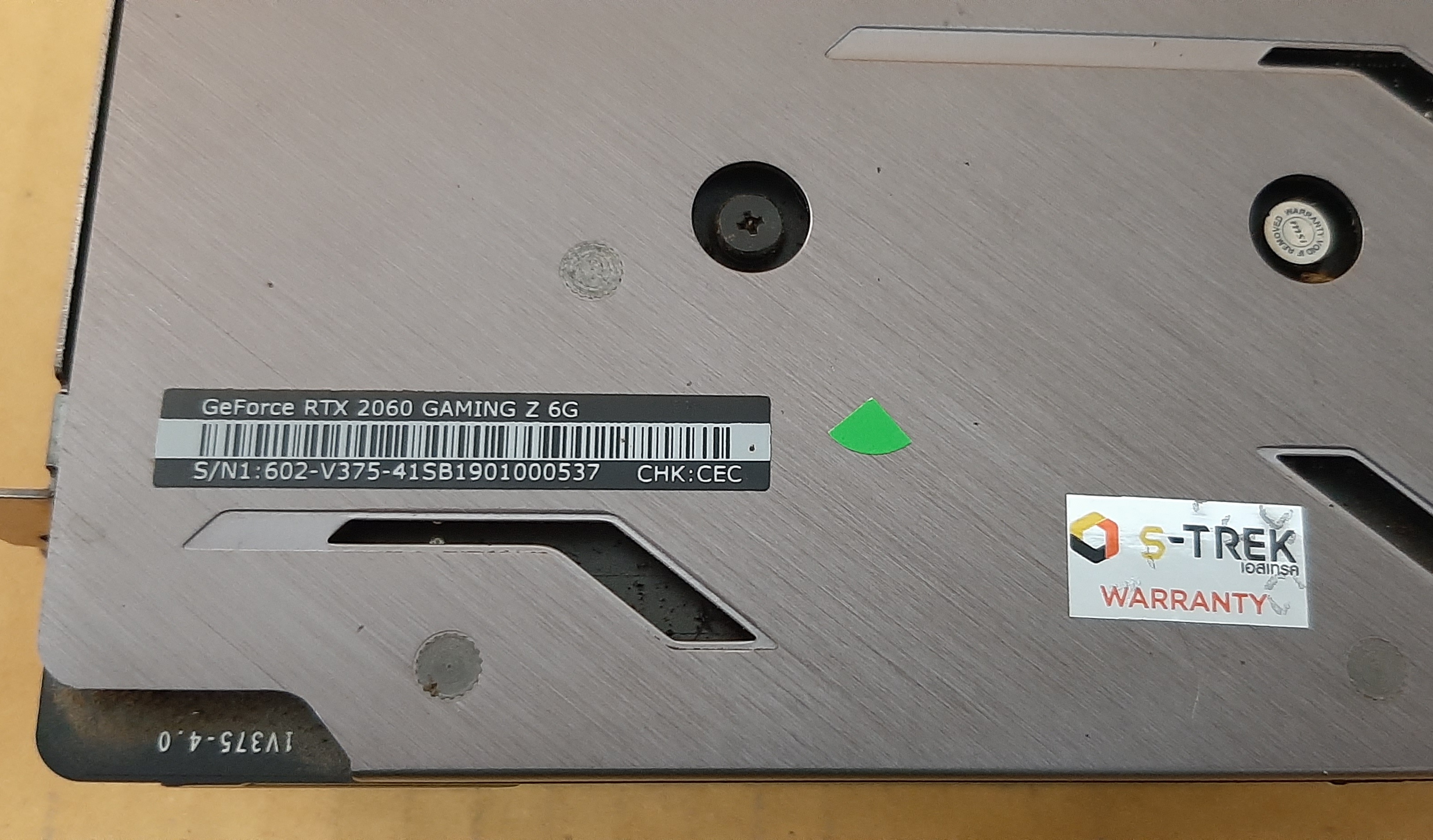 การ์ดจอแสดงผล MSI Geforce RTX2060 Gaming Z 6GB GDDR6