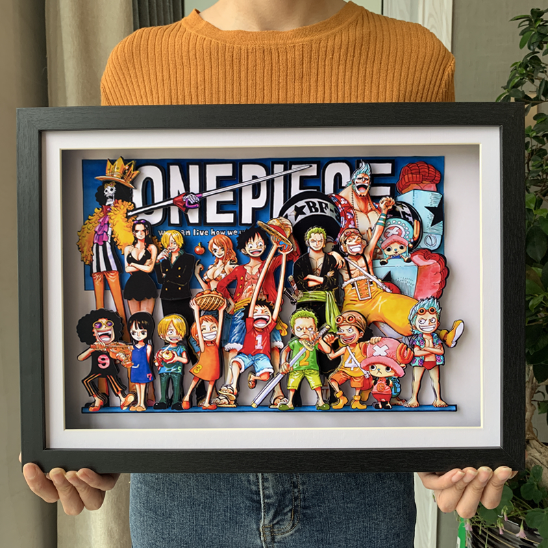 (PRE-ORDER) กรอบรูปพร้อมภาพ 3D เลเยอร์ One Piece