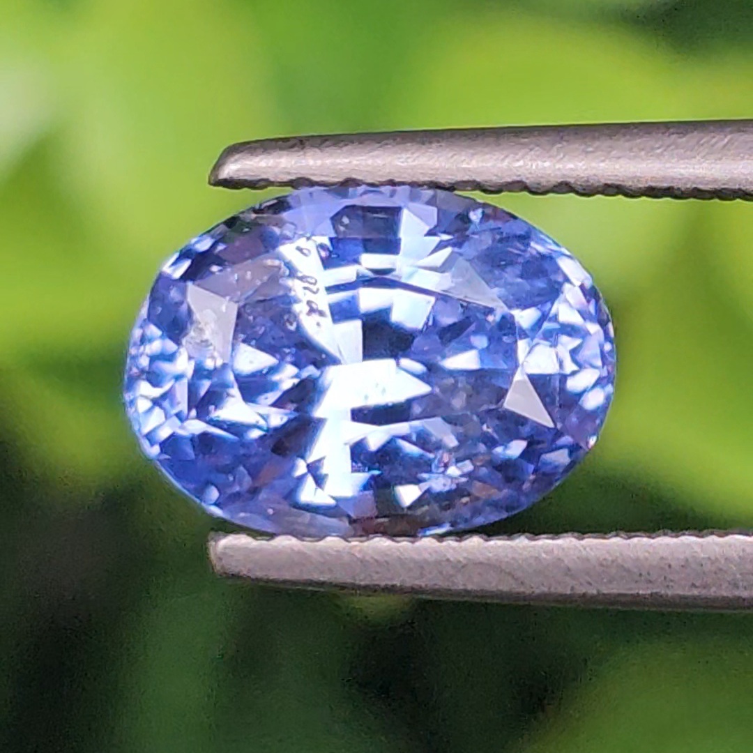 พลอย ไพลิน blue sapphire 2.73 กะรัต (Cts.) ดิบ unheated พร้อมใบเซอร์ พลอยแท้ อัญมณีมงคลประจําวันเกิด เครื่องประดับพลอย