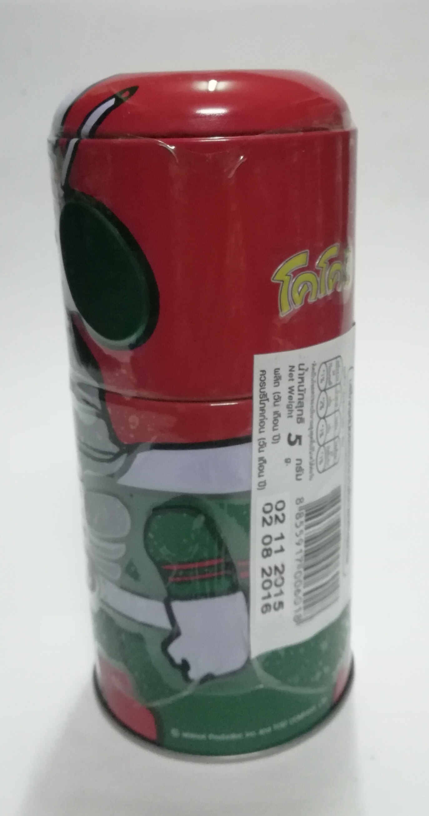 ของสะสม กล่องโลหะใส่ขนมข้าวโพดอบกรอบรสคาราเอลตราโคโคริ รูป มาสค์ไรเดอร์ V3 , Collectible Metal Box with Masked Rider Design "Masked RIDER V3",,the packaging of COCORI popcorn