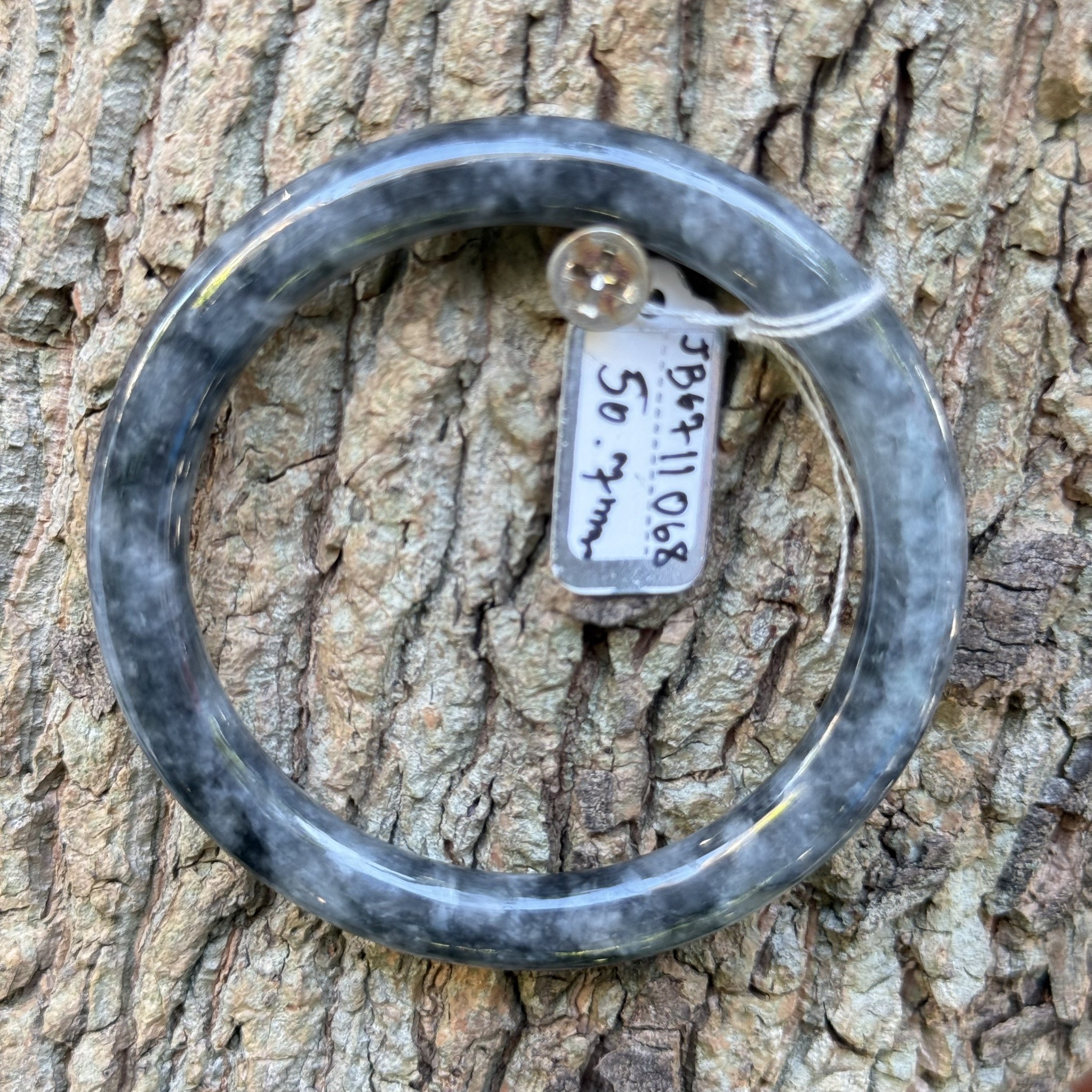 JB6711068 หยก พม่า แท้ Jade กำไลหยก 50.7 มม. (Jadeite bracelet) พม่า (Myanmar)