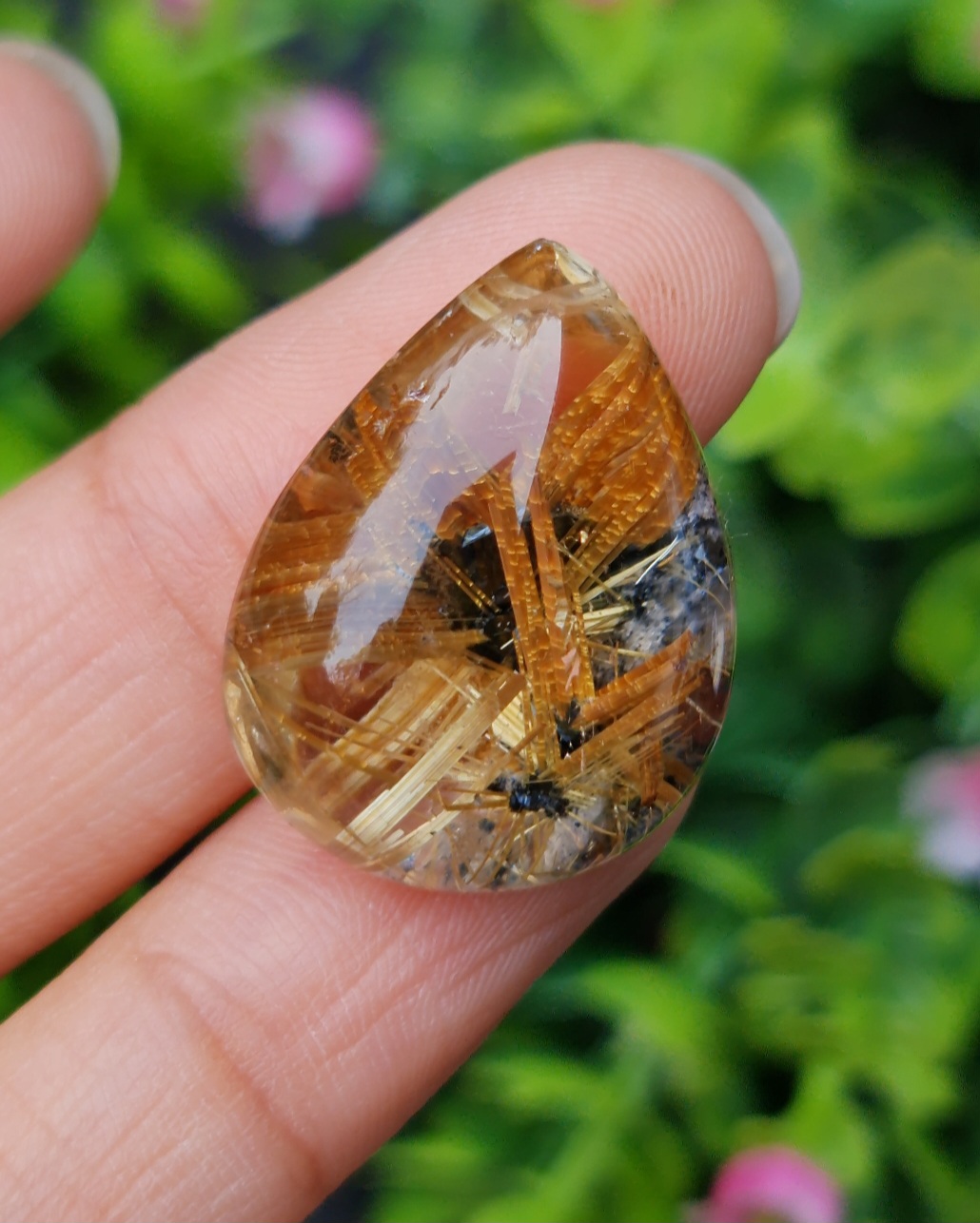 ไหมทอง สตาร์ ควอตซ์ Golden Star Rutilated Quartz 39.59 กะรัต Cts.พลอยแท้ อัญมณีมงคลประจําวันเกิด เครื่องประดับพลอย