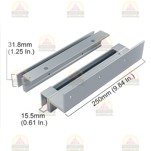 U Bracket สำหรับประตูกระจกบานเปลือยบน+ล่าง ยี่ห้อ BEL รุ่น DSU-600