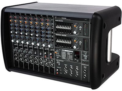 MACKIE PPM1008 เครื่องผสมสัญญาณเสียง มีแอมป์ในตัว 8 ชาแนล 8 ไมค์ คลาส D 1600 วัตต์ ที่ 4 โอมห์