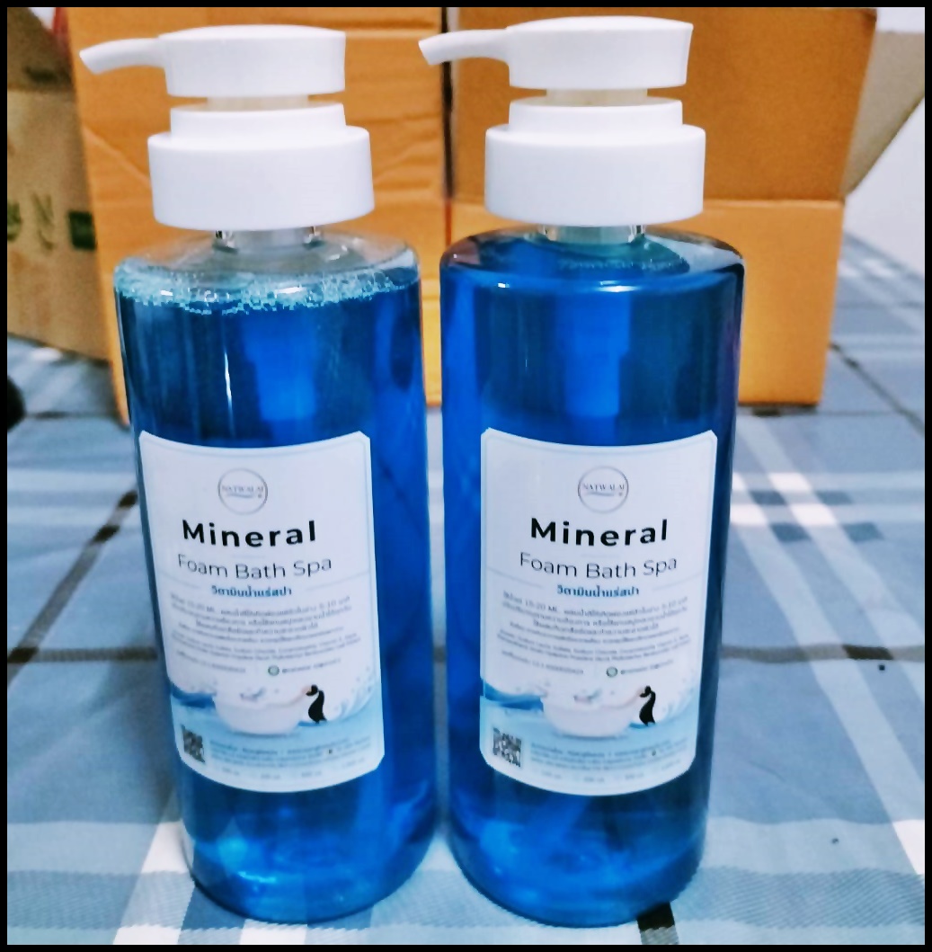 น้ำแร่สปาผิวขาว 500ML.แช่ตัวชนิดเข้มข้น Mineral Bath Spa BY NATWALAI