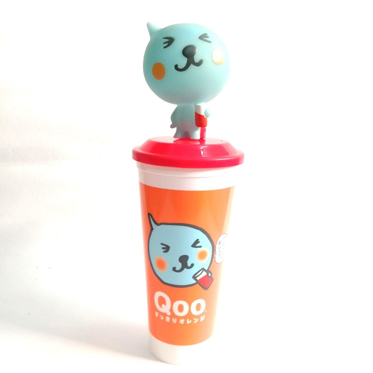 ท็อปเปอร์ Qoo ขนาดตามรูป สภาพดี ขายพร้อมแก้ว ไม่ชำรุด มีรอยบ้าง