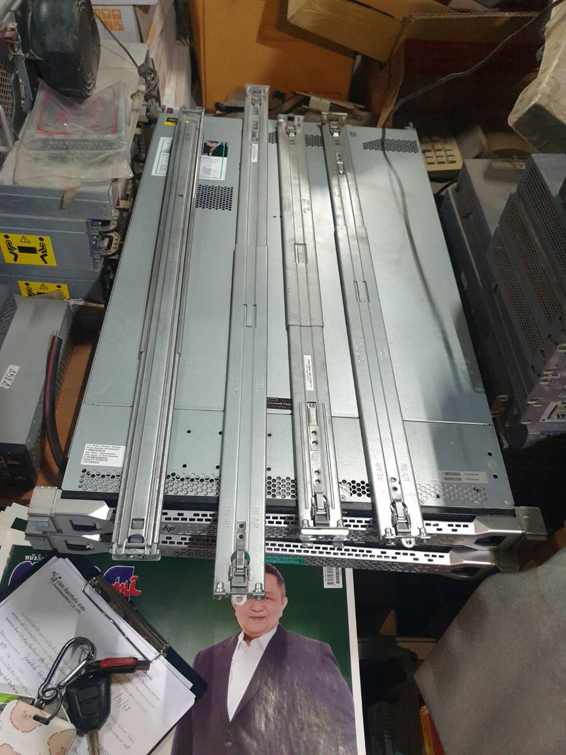 Server HPe Dl 360 G9 Xeon e5-2660v3 x1 ไม่มีแรม ไม่มี HDD power x1 ราง + หน้ากาก