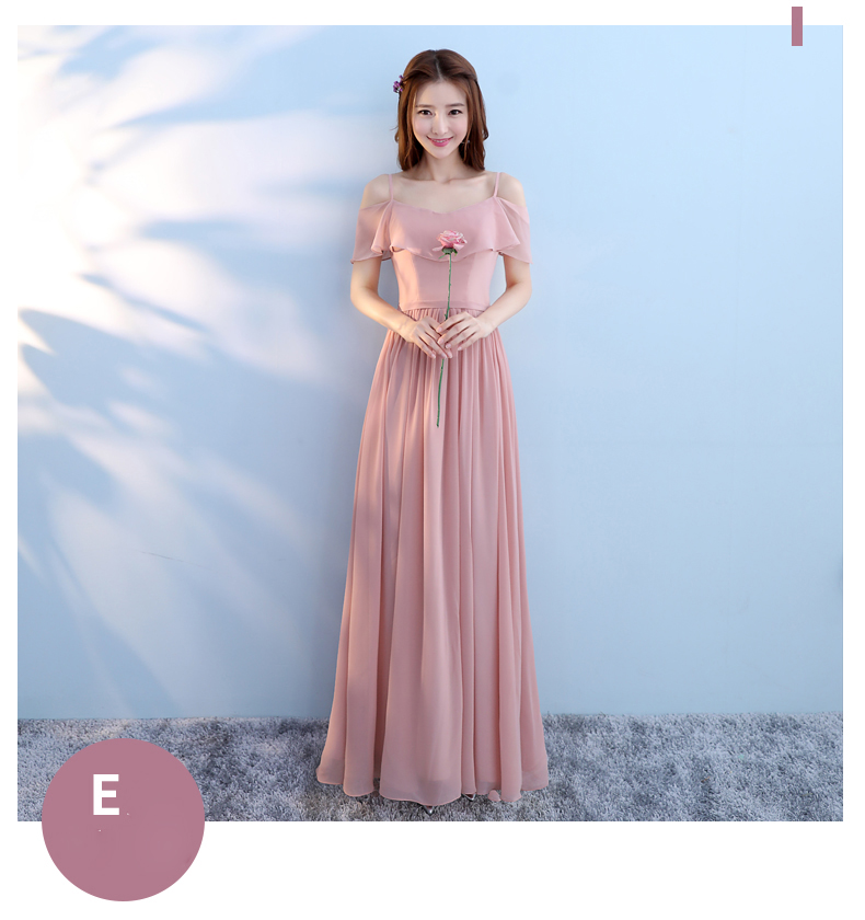 Pre-order ชุดเพื่อนเจ้าสาว สีชมพู Nude ผ้าชีฟอง เชือกผูกหลัง มีหลายแบบ