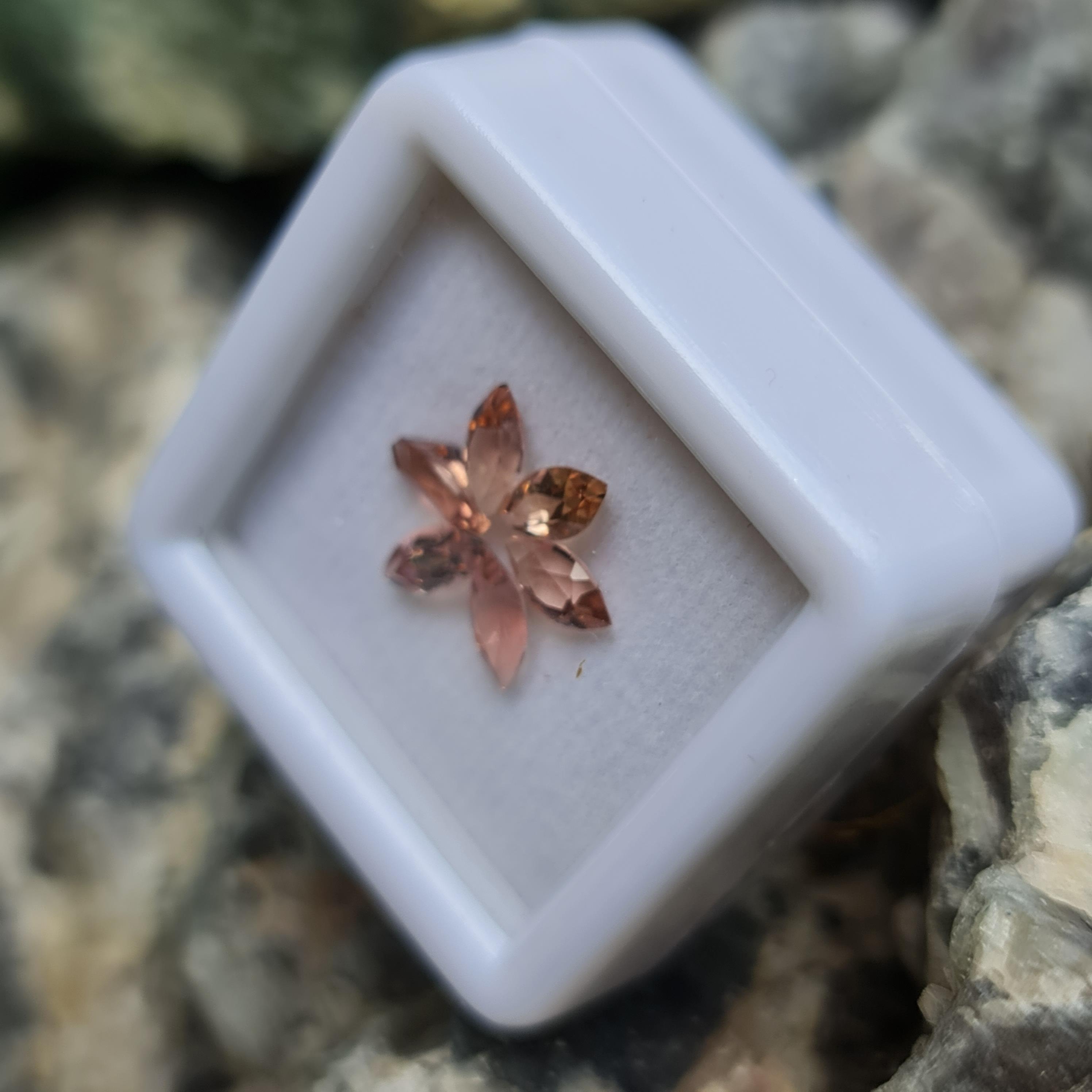 พลอย ชมพู พิ้งค์ ทัวร์มารีน (Pink Tourmaline) 1.46 กะรัต (Cts.) 6 เม็ด อัญมณีมงคลประจําวันเกิด เครื่องประดับพลอย