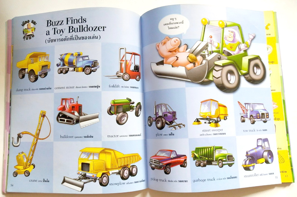 หนังสือภาพการ์ตูนดิสนีย์ **หนังสือมีตำหนิ โปรดตรวจสอบทุกภาพ "รวมศัพท์ภาษาอังกฤษ 1000 คำ Disney my first 1000 Words"