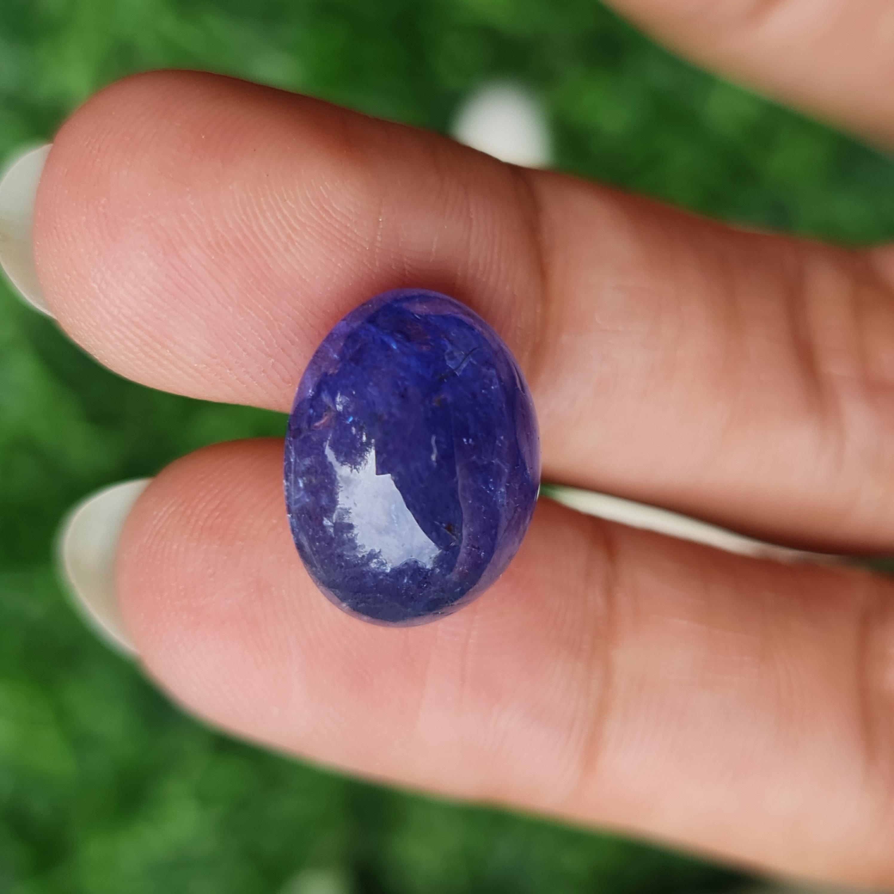 พลอย แทนซาไนท์ Tanzanite 15.79 กะรัต (Cts.) พลอยแท้ อัญมณีมงคลประจําวันเกิด เครื่องประดับพลอย