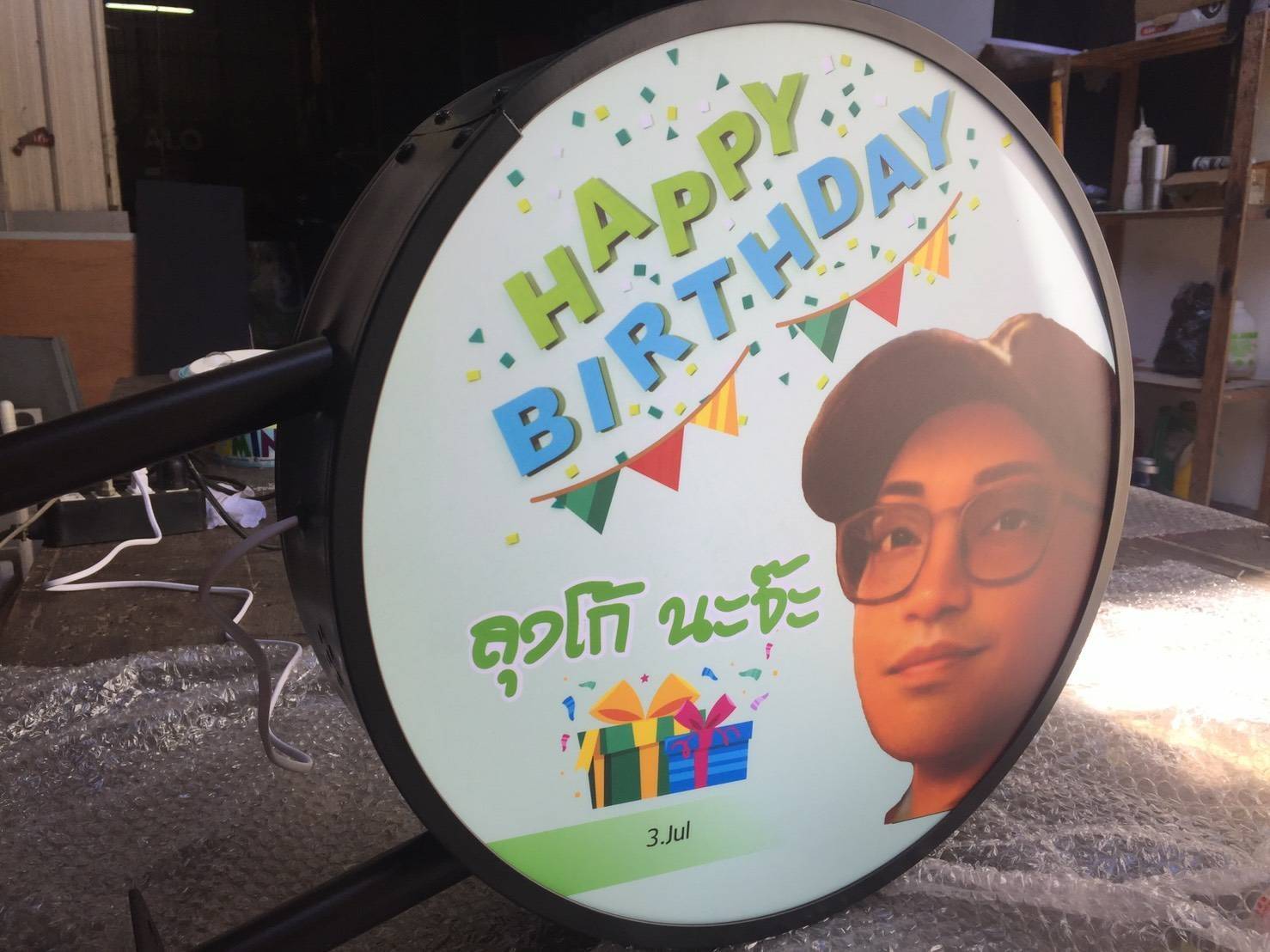 ป้ายกล่องไฟ ขนาด40*40 cm