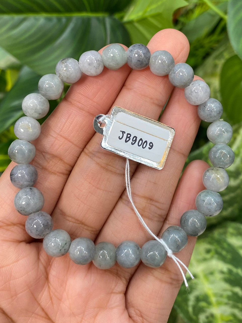 JB9009 หยก พม่า แท้ Jade กำไล ประคำหยก (Jadeite Beads Bracelet) พม่า (Myanmar)