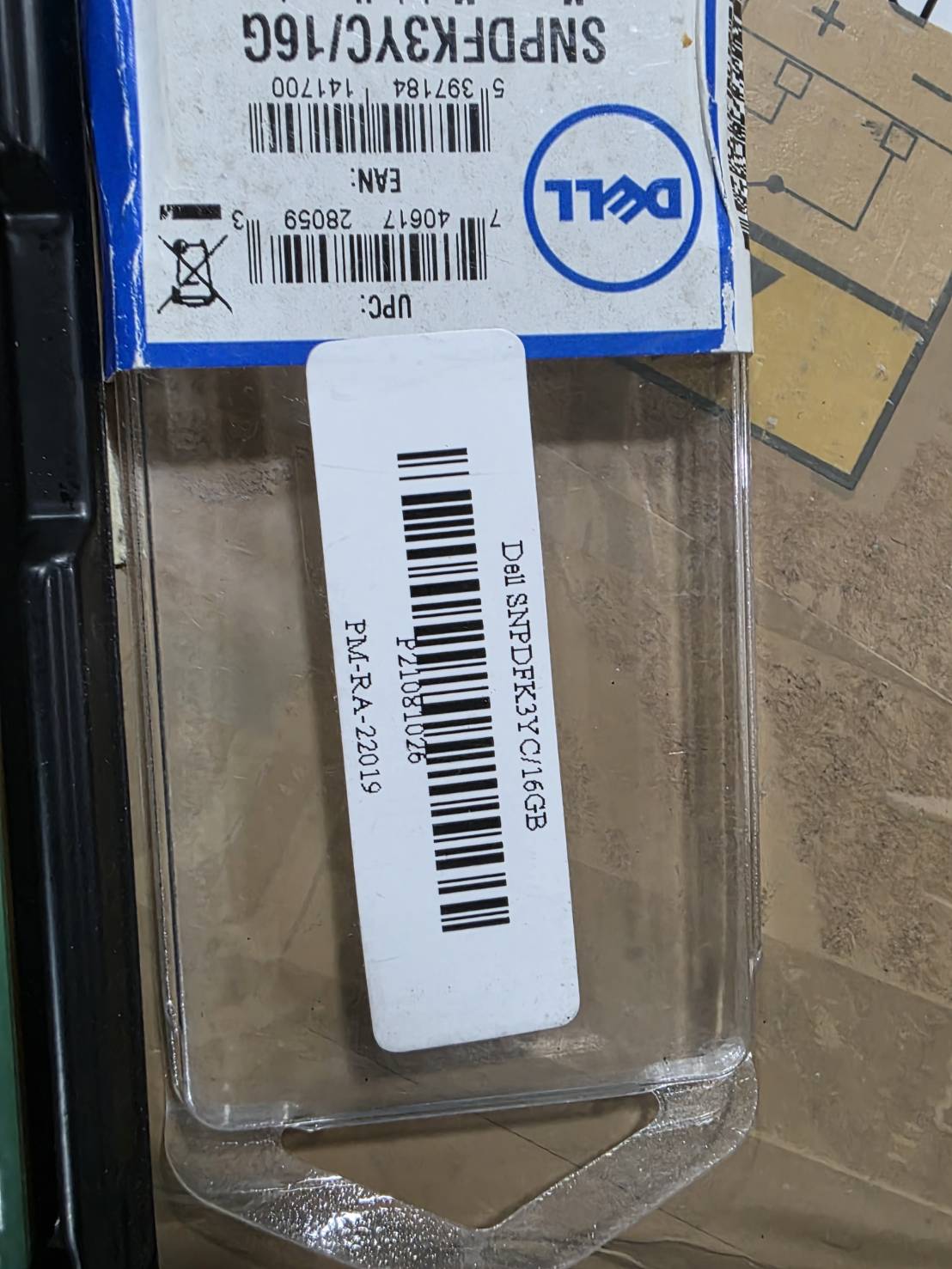 Ram Server Dell SNPDFK3YC/16G 16GB DDR4-2666MHz 2Rx8 ECC