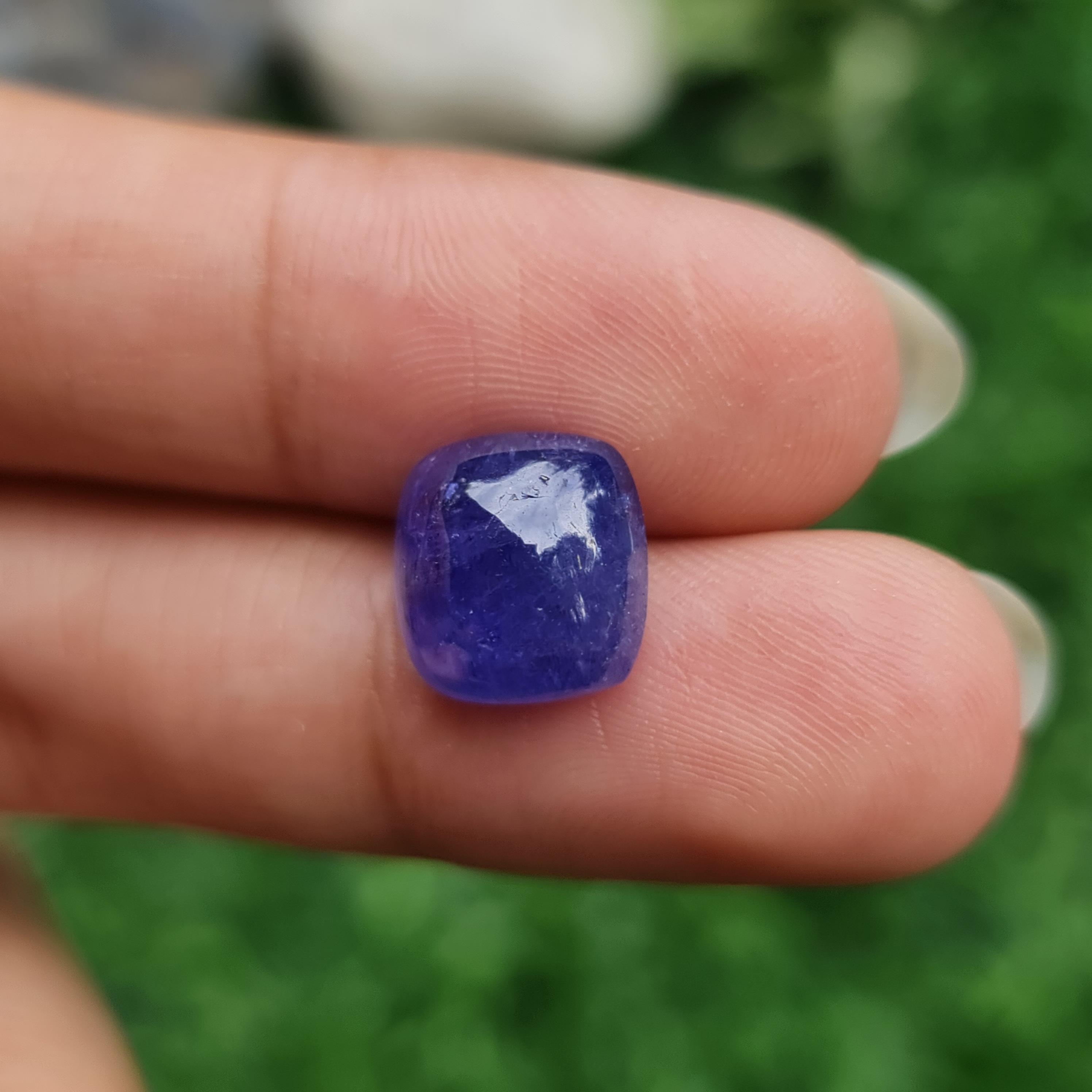 พลอย แทนซาไนท์ Tanzanite 7.59 กะรัต (Cts.) พลอยแท้ อัญมณีมงคลประจําวันเกิด เครื่องประดับพลอย