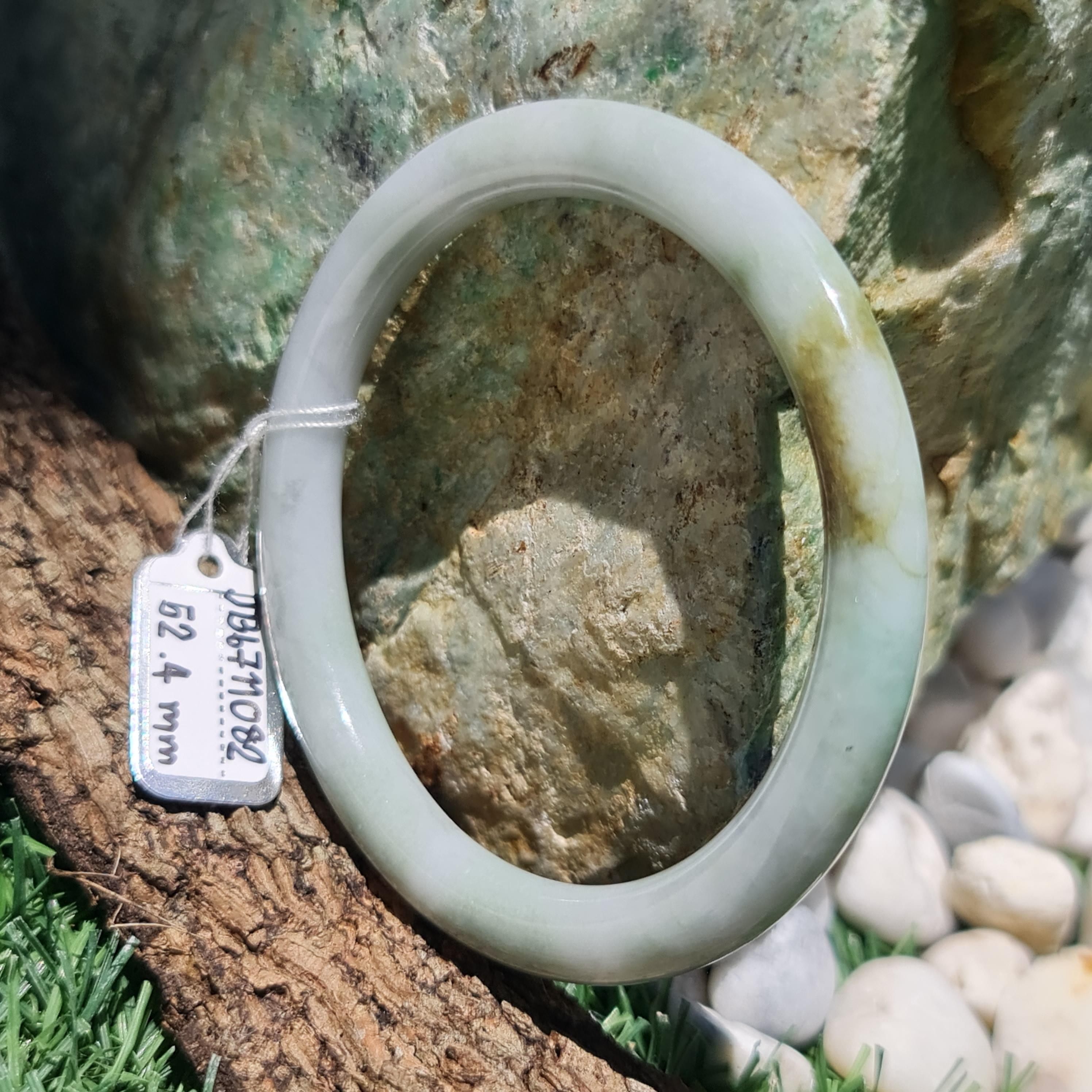 JB6711082 หยก พม่า แท้ Jade กำไลหยก 52.4 มม. (Jadeite bracelet) พม่า (Myanmar)