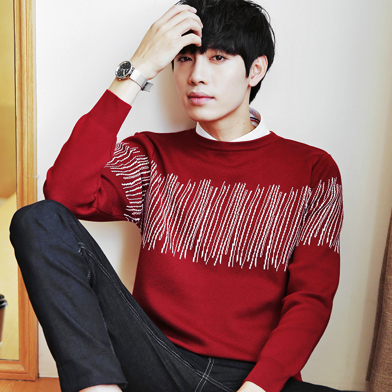 เสื้อสเวตเตอร์ไหมพรมนิตติ้งกันหนาว แฟชั่นผู้ชาย (10140MM)