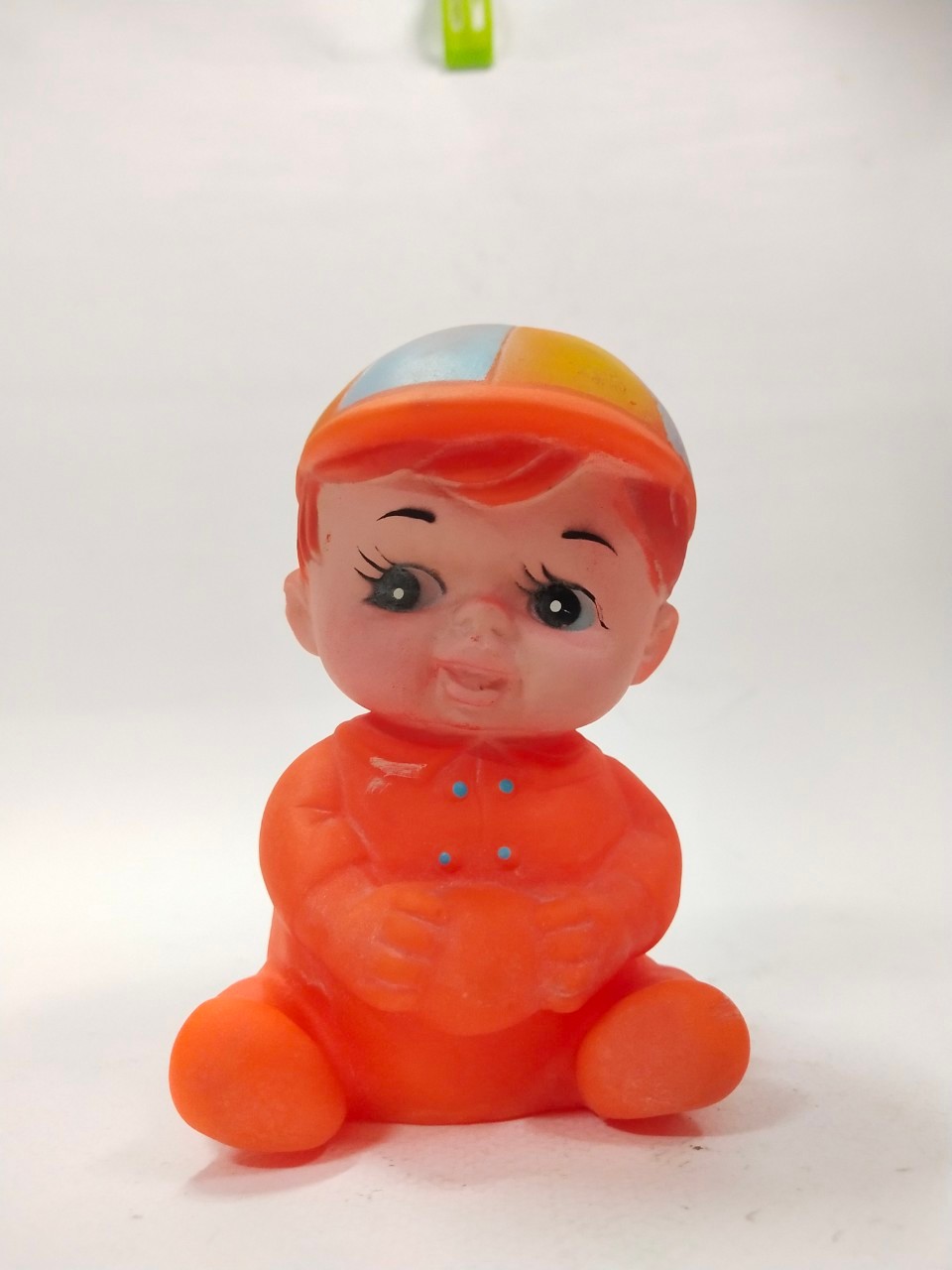 ตุ๊กตายางบีบ รุ่นเก่า รุ่นVintage baby doll ท่านั่ง งานเก่าหายากไม่พบบ่อย รุ่นฮ่องกง มือสองสภาพดีเก่าเก็บตามเวลา