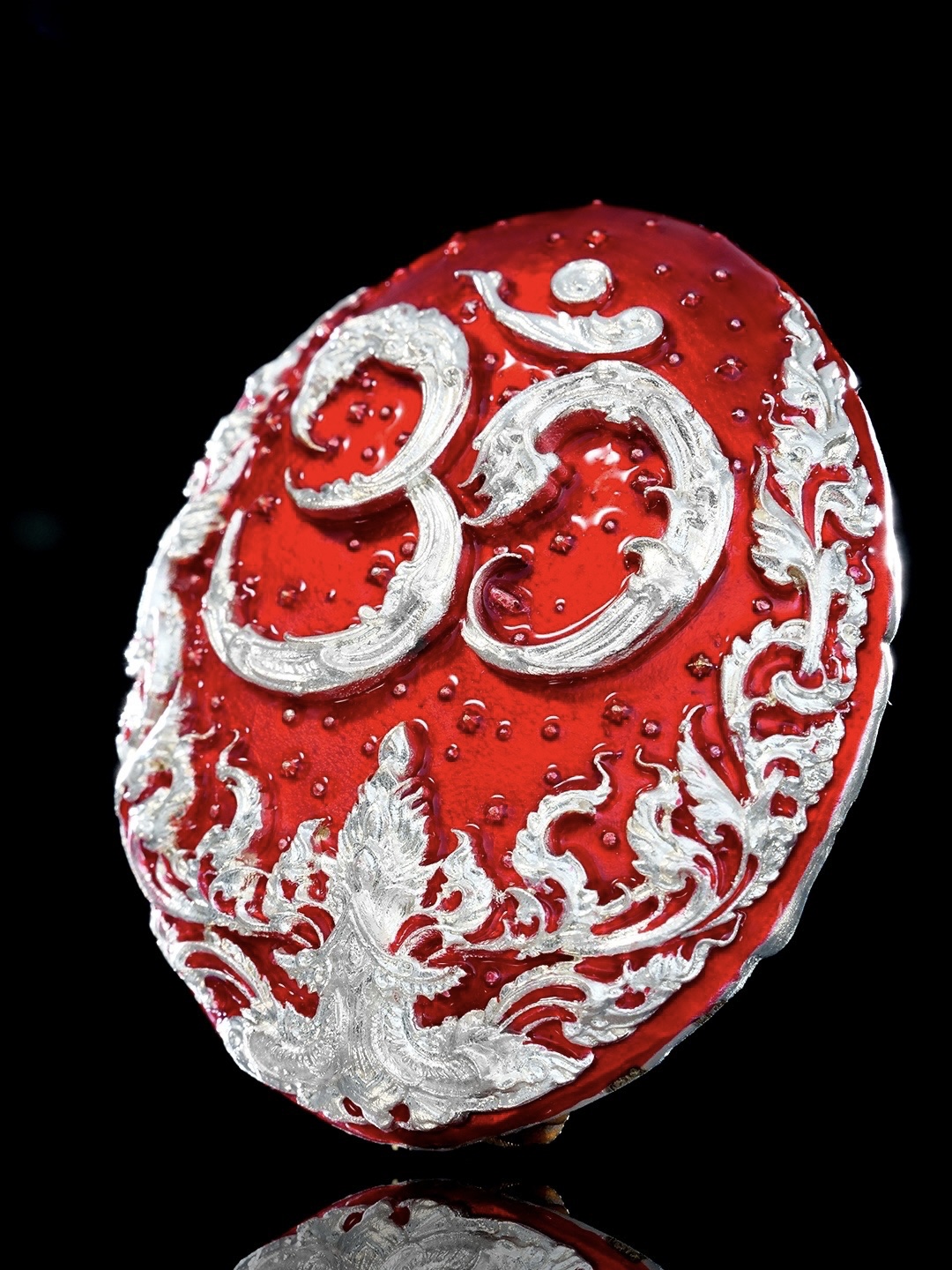 เหรียญพระพิฆเนศสุริยะเทพ สุริยาบินายัค Surya Binayak รายการพิเศษศูนย์จอง เนื้อบรอนซ์ชุบเงินลงยา องค์ชุบรุ้ง