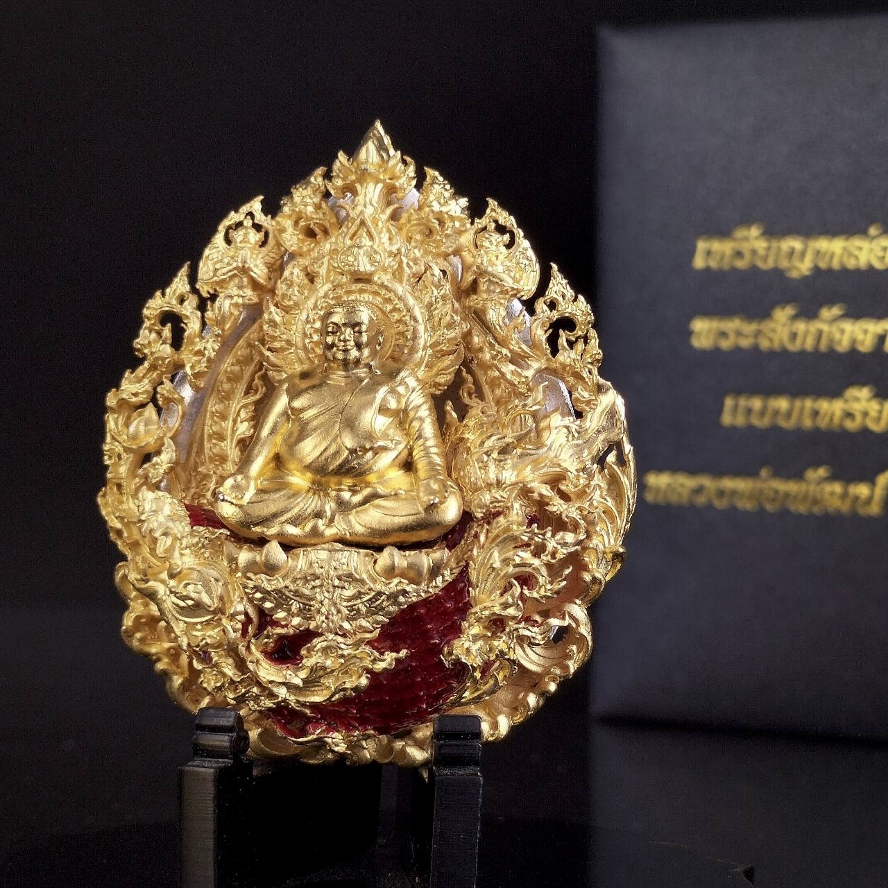 พระสังกัจจายน์พัฒน์ ขนาด 5 เซนติเมตร เนื้อบรอนซ์ชุบทองลงยา