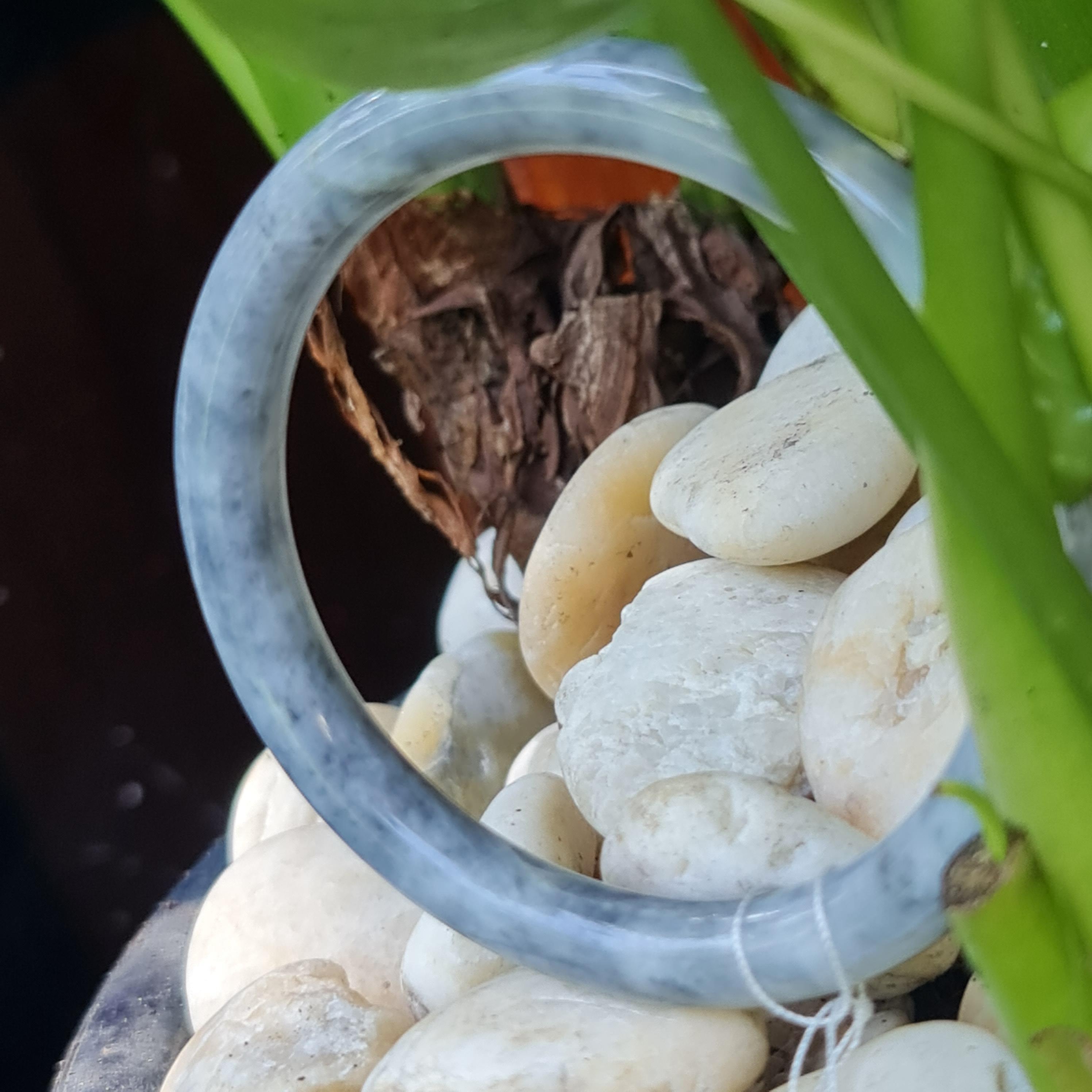 JB6711144 หยก พม่า แท้ Jade กำไลหยก 59.0 มม. (Jadeite bracelet) พม่า (Myanmar)