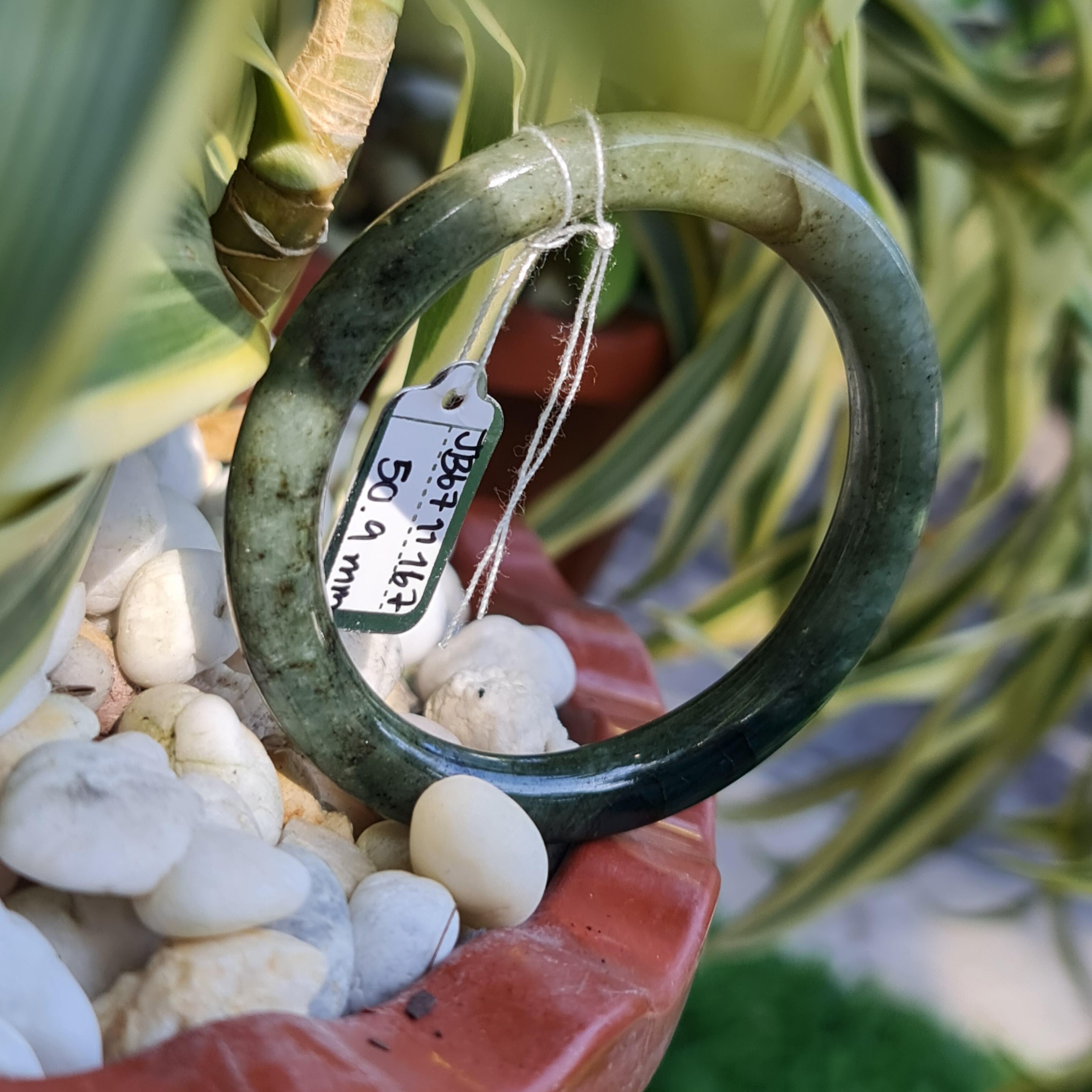 JB6711167 หยก พม่า แท้ Jade กำไลหยก (Jadeite bracelet) พม่า (Myanmar) 50.9 มม.