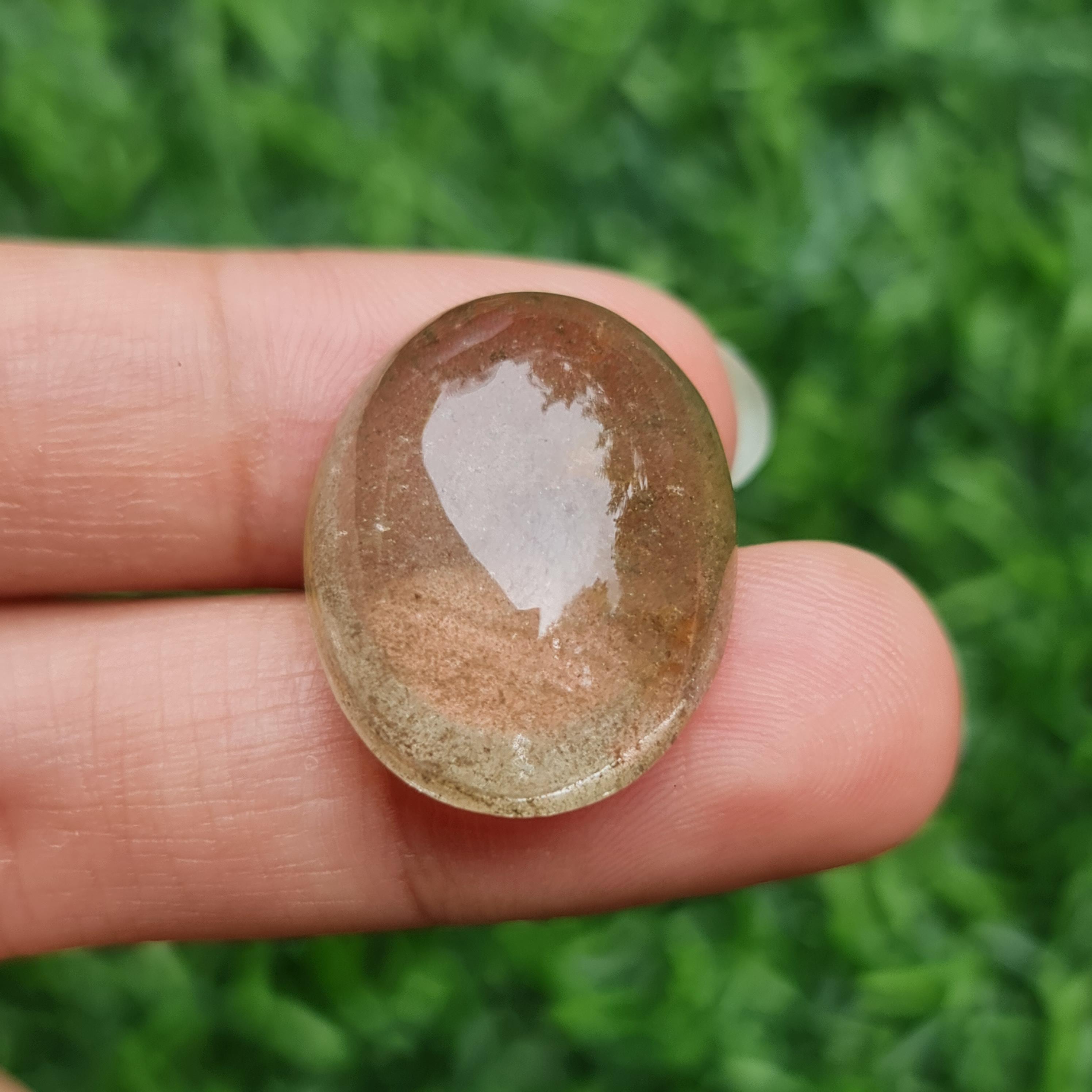 โป่งข่าม ควอตซ์ Rutilated Quartz 32.49 กะรัต Cts. พลอยแท้ อัญมณีมงคลประจําวันเกิด เครื่องประดับพลอย