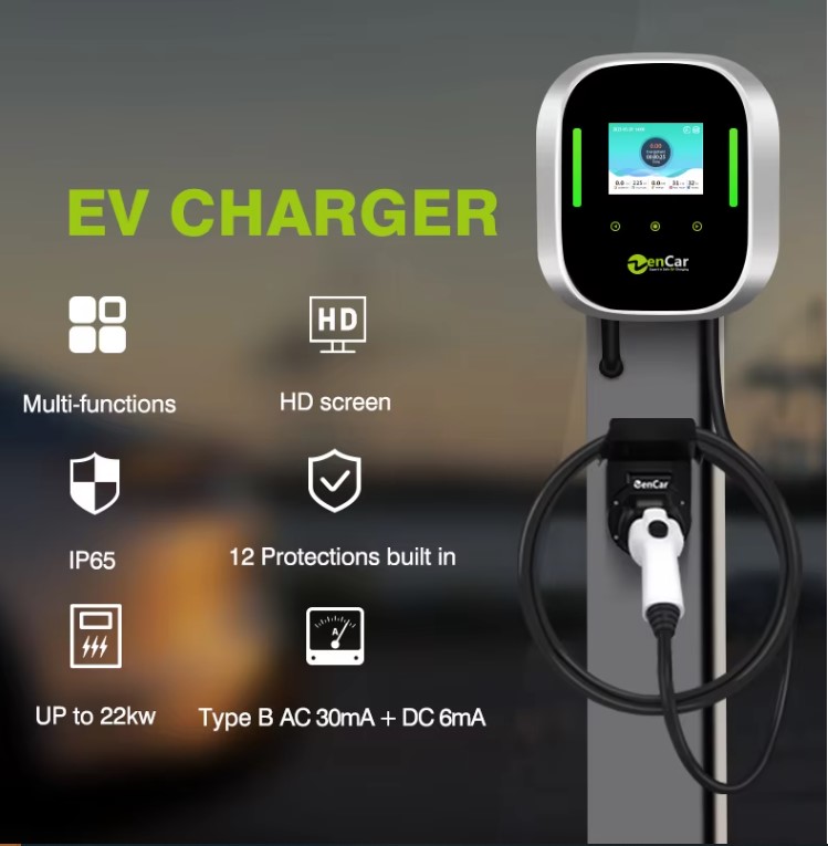 ชุดชาร์จรถไฟฟ้า 32A 22Kw EV ชาร์จ zencar Type.2