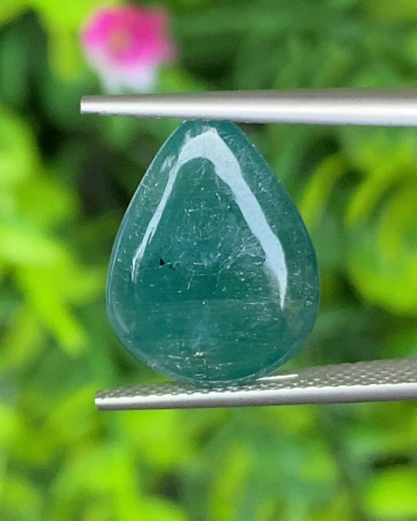 พลอย แกรนดิเดียร์ไรท์ Grandidierite 8.74 กะรัต (Cts.) พร้อมใบเซอร์ พลอยแท้ อัญมณีมงคลประจําวันเกิด เครื่องประดับพลอย