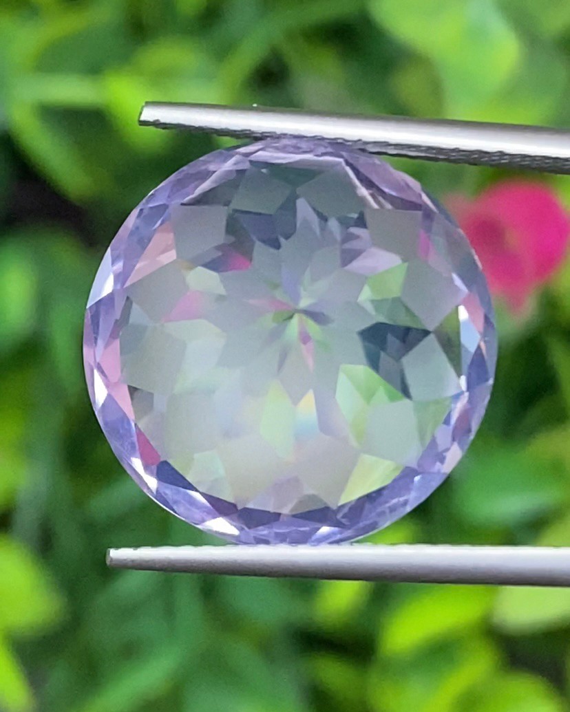 พลอย ลาเวนเดอร์ ควอตซ์ Lavender Quartz 17.72 กะรัต (Cts.) พลอยแท้ อัญมณีมงคลประจําวันเกิด เครื่องประดับพลอย
