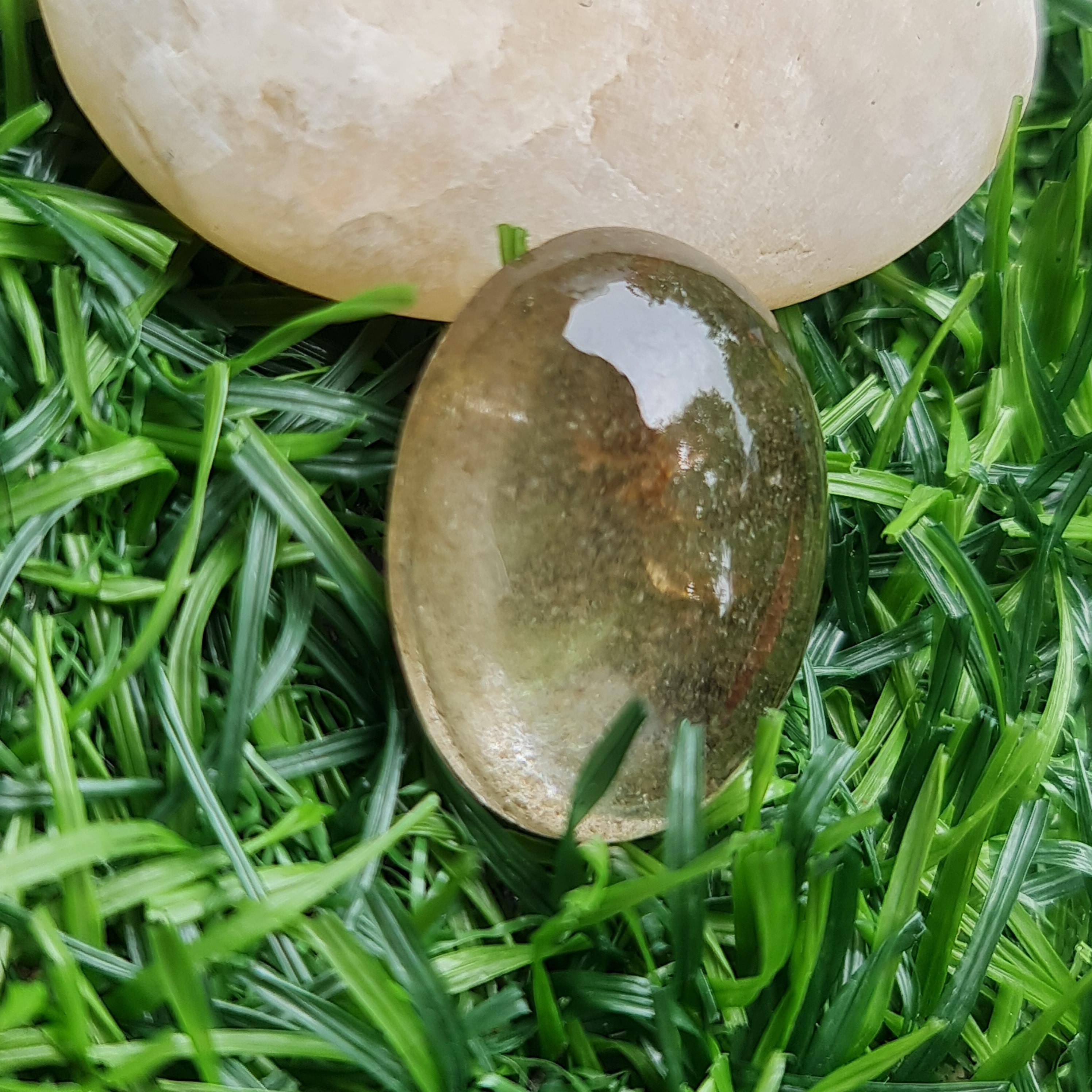 โป่งข่าม ควอตซ์ Rutilated Quartz 32.49 กะรัต Cts. พลอยแท้ อัญมณีมงคลประจําวันเกิด เครื่องประดับพลอย