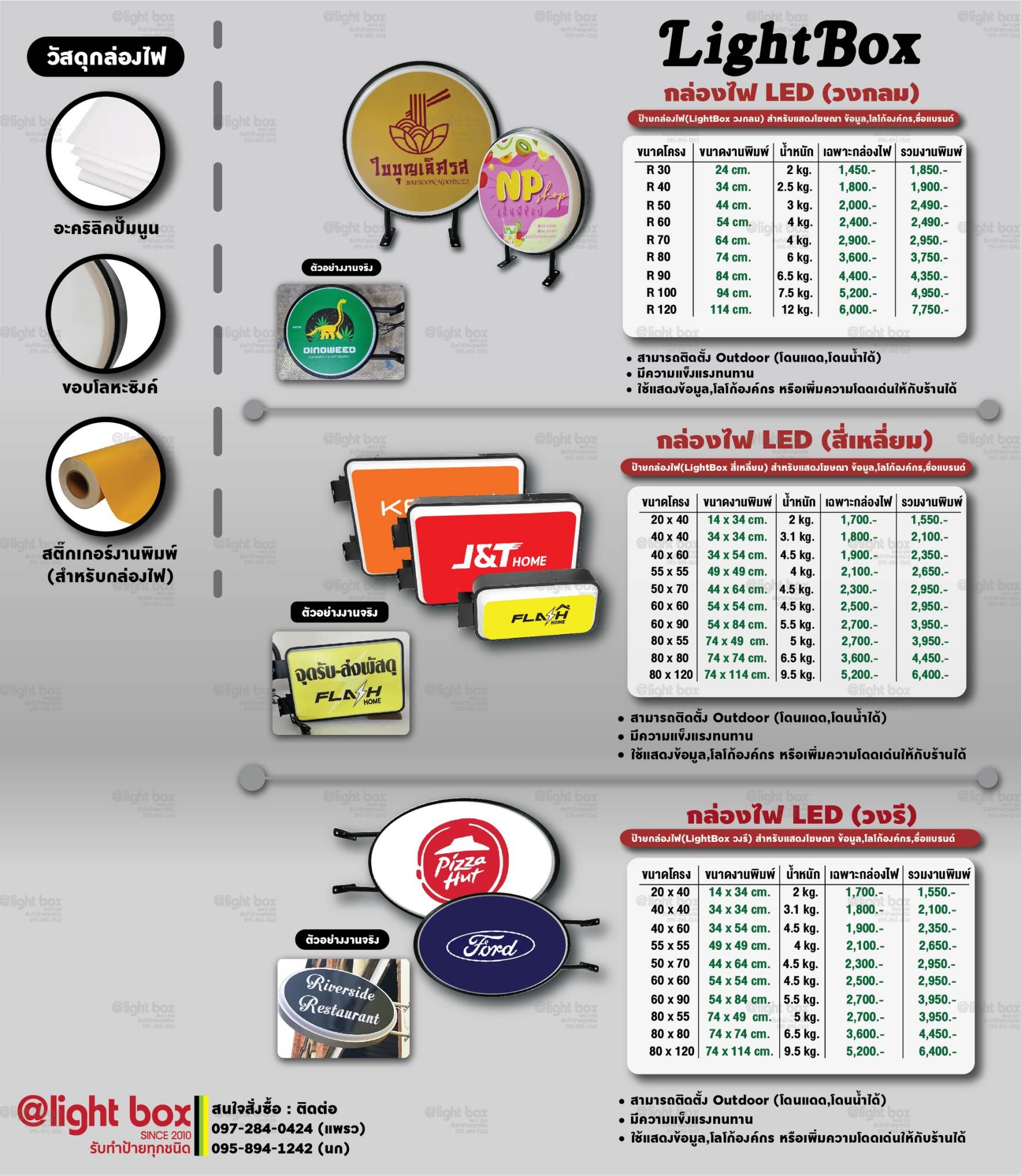ป้ายกล่องไฟสำเร็จรูป