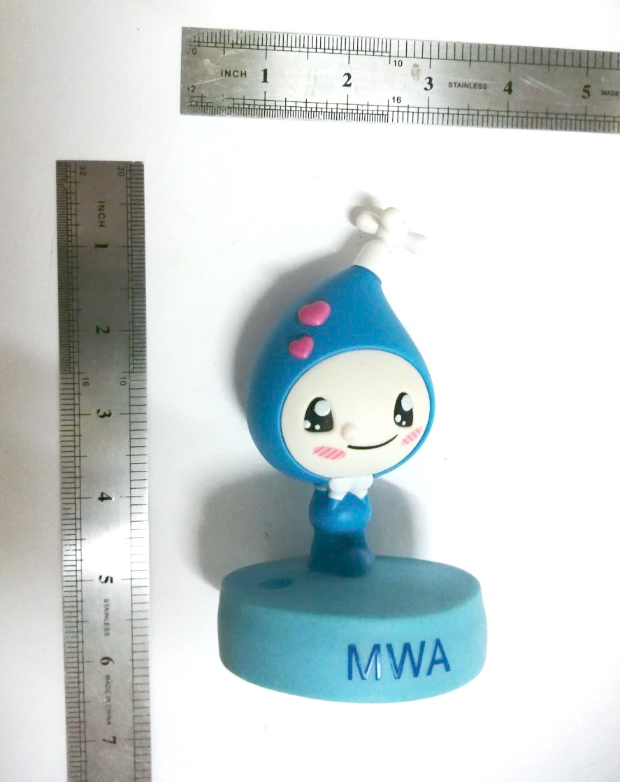 ท๊อปเปอร์กระบอก ฟิกเกอร์มาสคอต ของการประปานครหลวง MWA สภาพดี งานเก่าหายาก